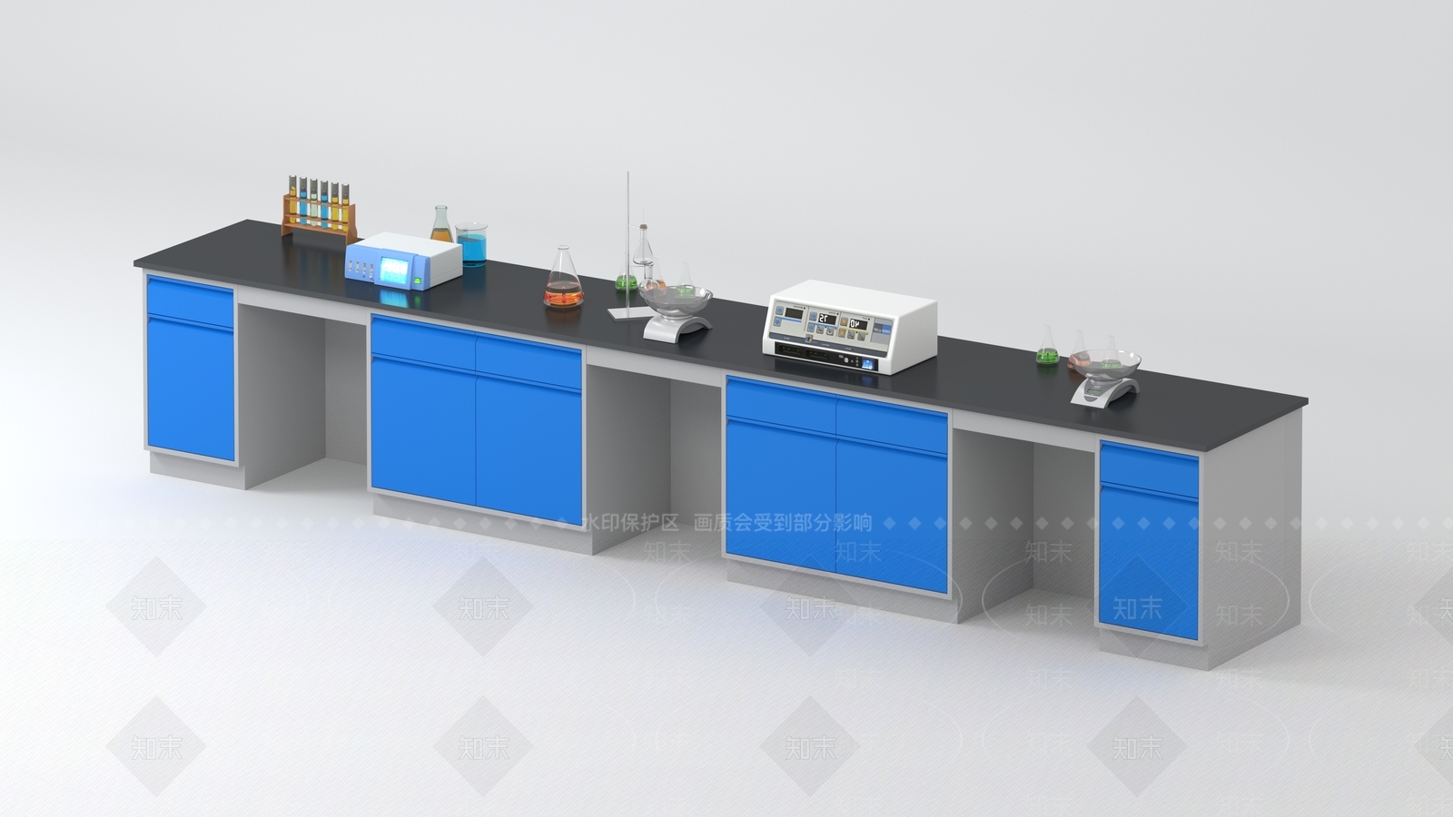 现代简约工作台3D模型下载【ID:1231740179】