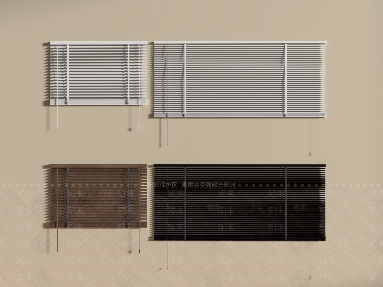 现代简约百叶帘3D模型下载【ID:1231741741】