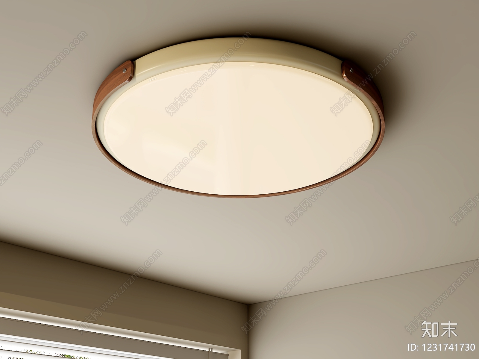 原木风儿童房吸顶灯3D模型下载【ID:1231741730】