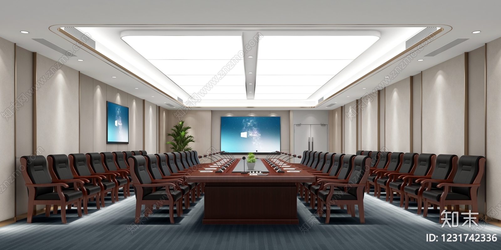轻奢会议室3D模型下载【ID:1231742336】