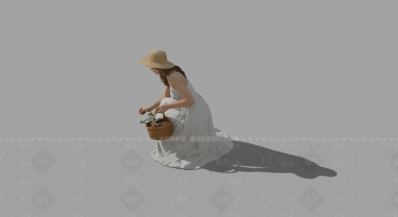 法式女人SU模型下载【ID:1231743847】