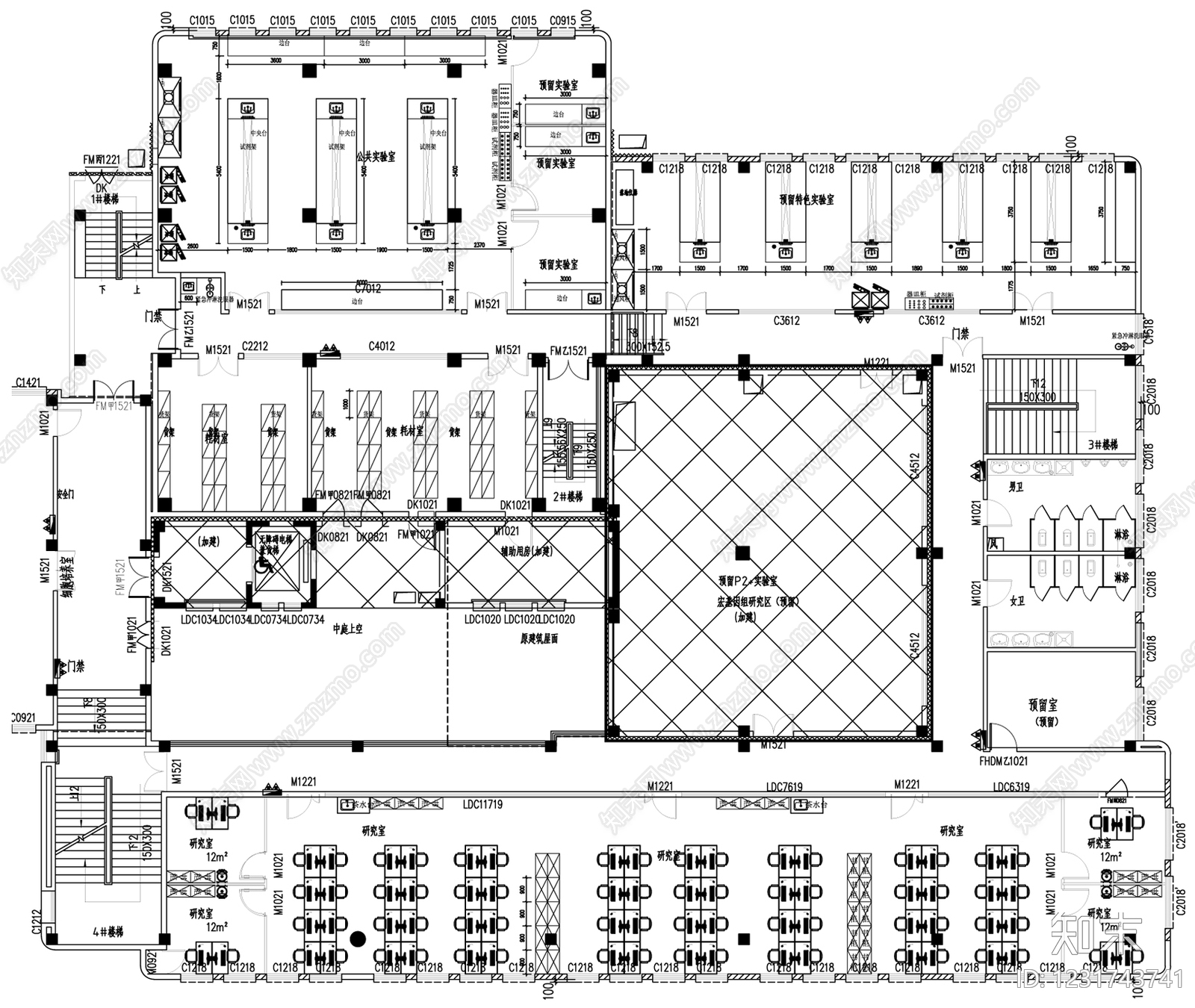 实验室cad施工图下载【ID:1231743741】