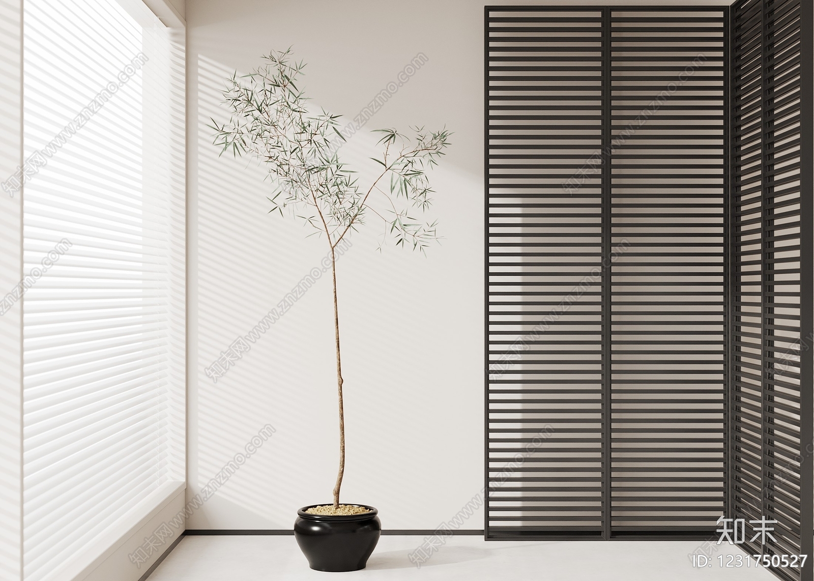 极简盆栽SU模型下载【ID:1231750527】