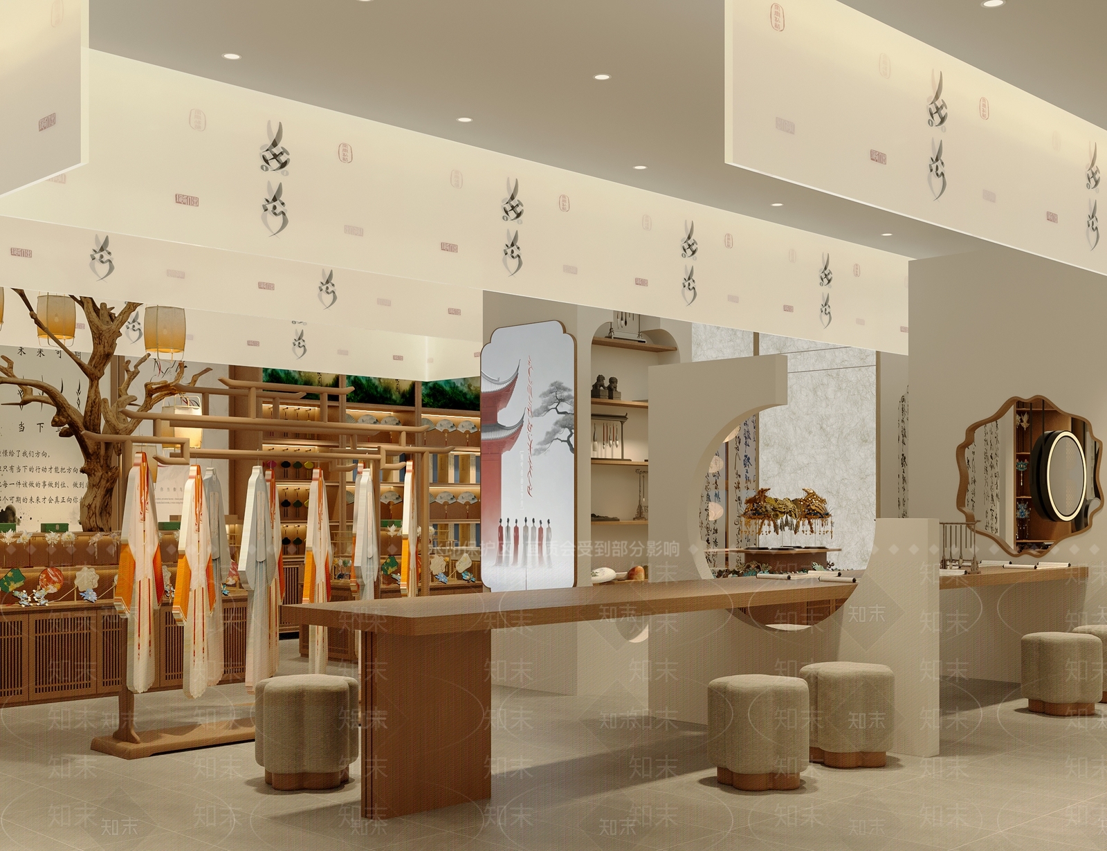 新中式服装店3D模型下载【ID:1231754750】
