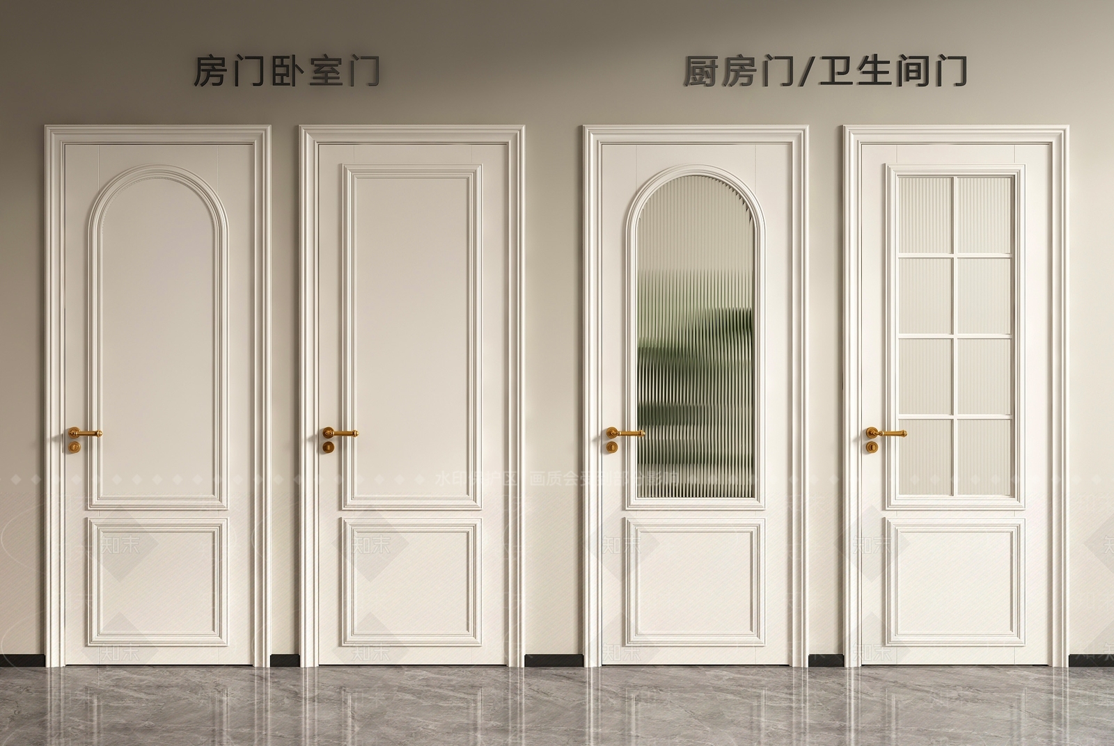 法式单开门3D模型下载【ID:1231758478】