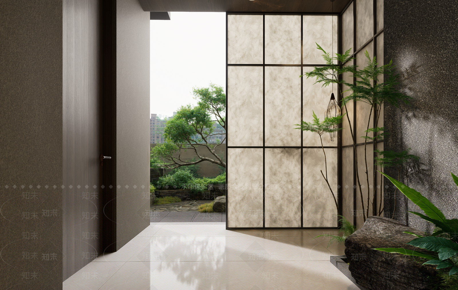 新中式景观屋顶花园3D模型下载【ID:1231758757】