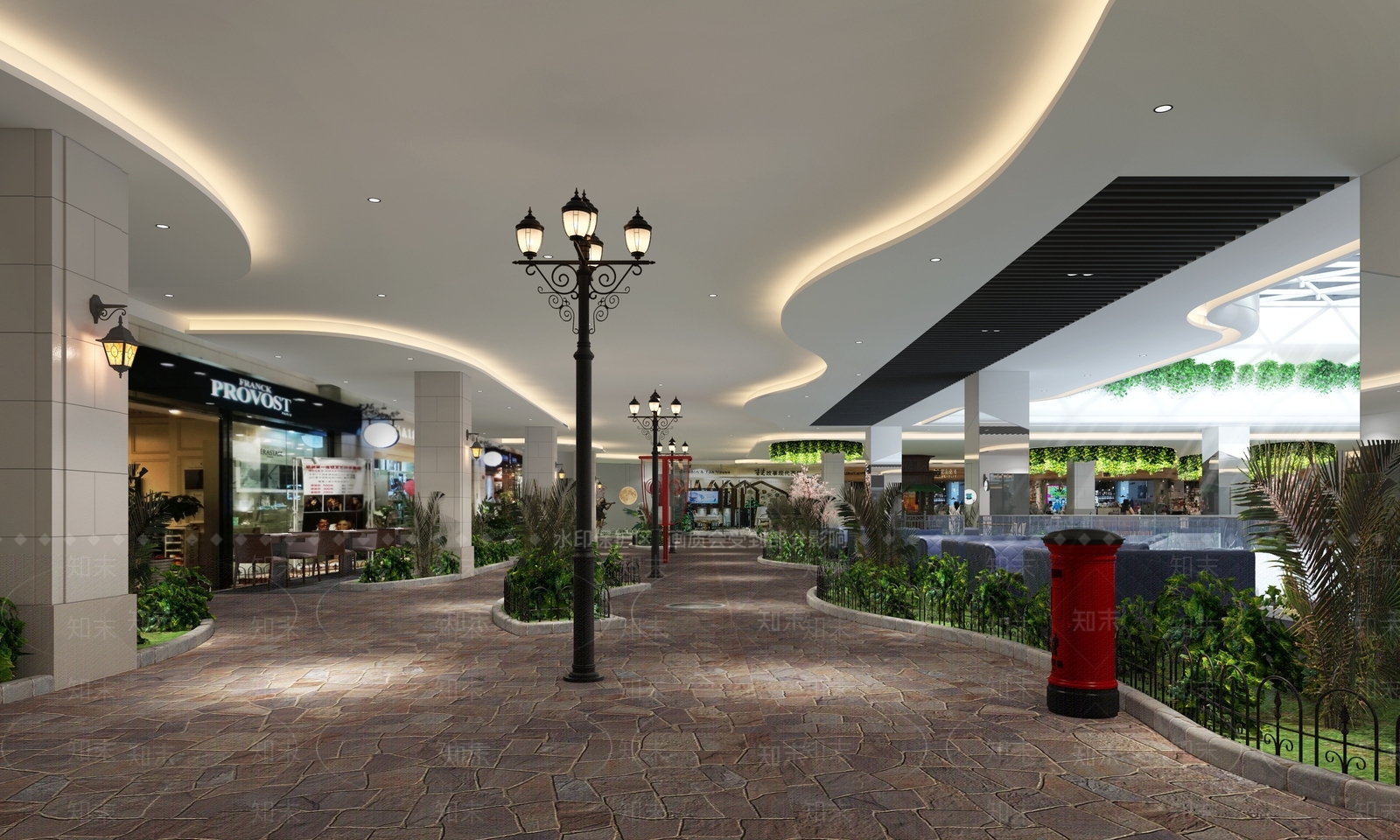 美式商场3D模型下载【ID:1231764077】