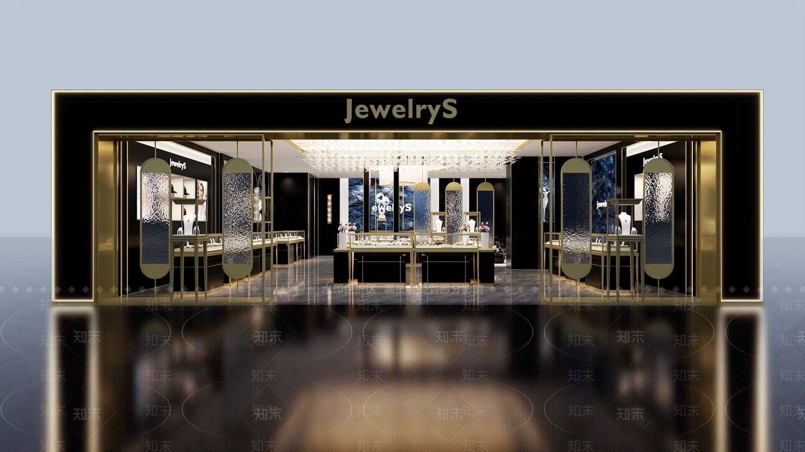 轻奢珠宝店3D模型下载【ID:1231764303】