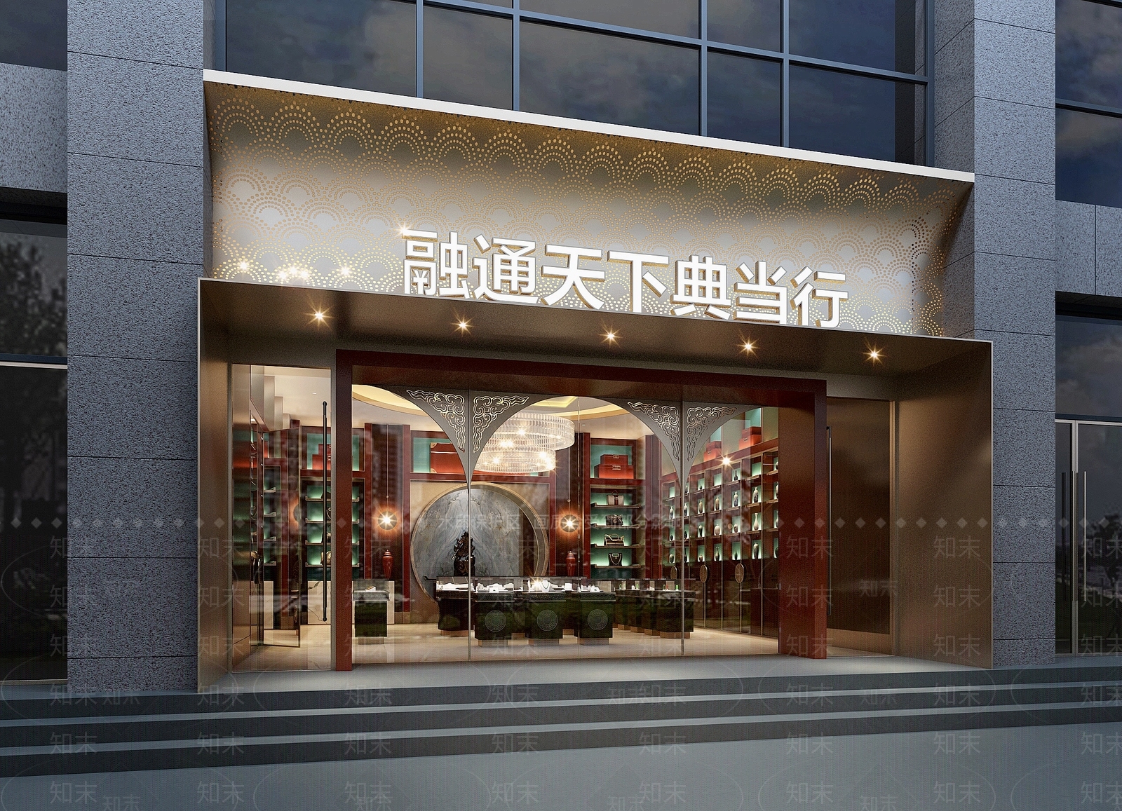 新中式珠宝店3D模型下载【ID:1231765765】