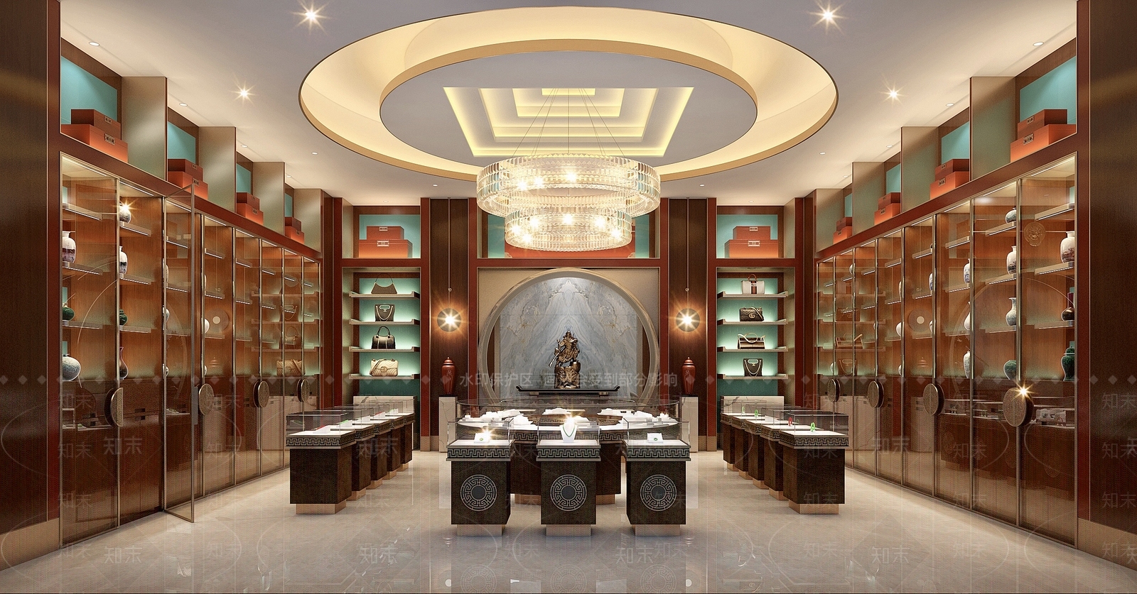 新中式珠宝店3D模型下载【ID:1231765765】