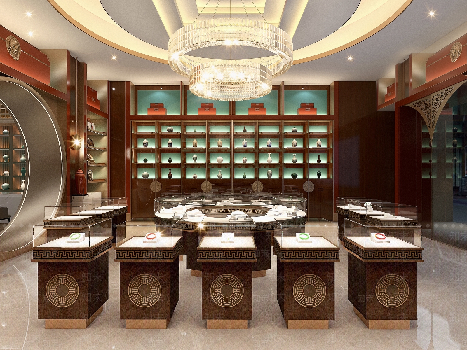 新中式珠宝店3D模型下载【ID:1231765765】