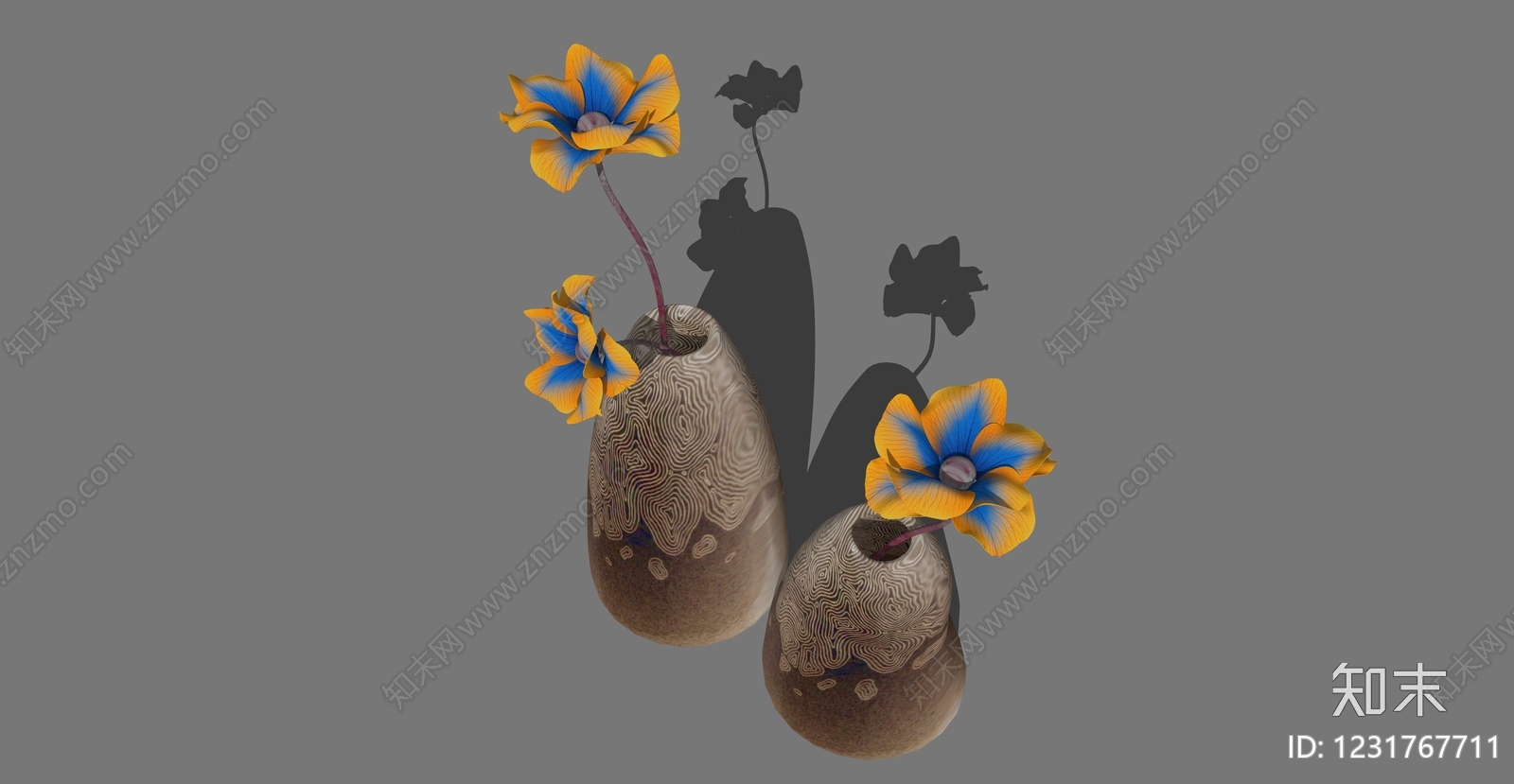 侘寂花瓶SU模型下载【ID:1231767711】