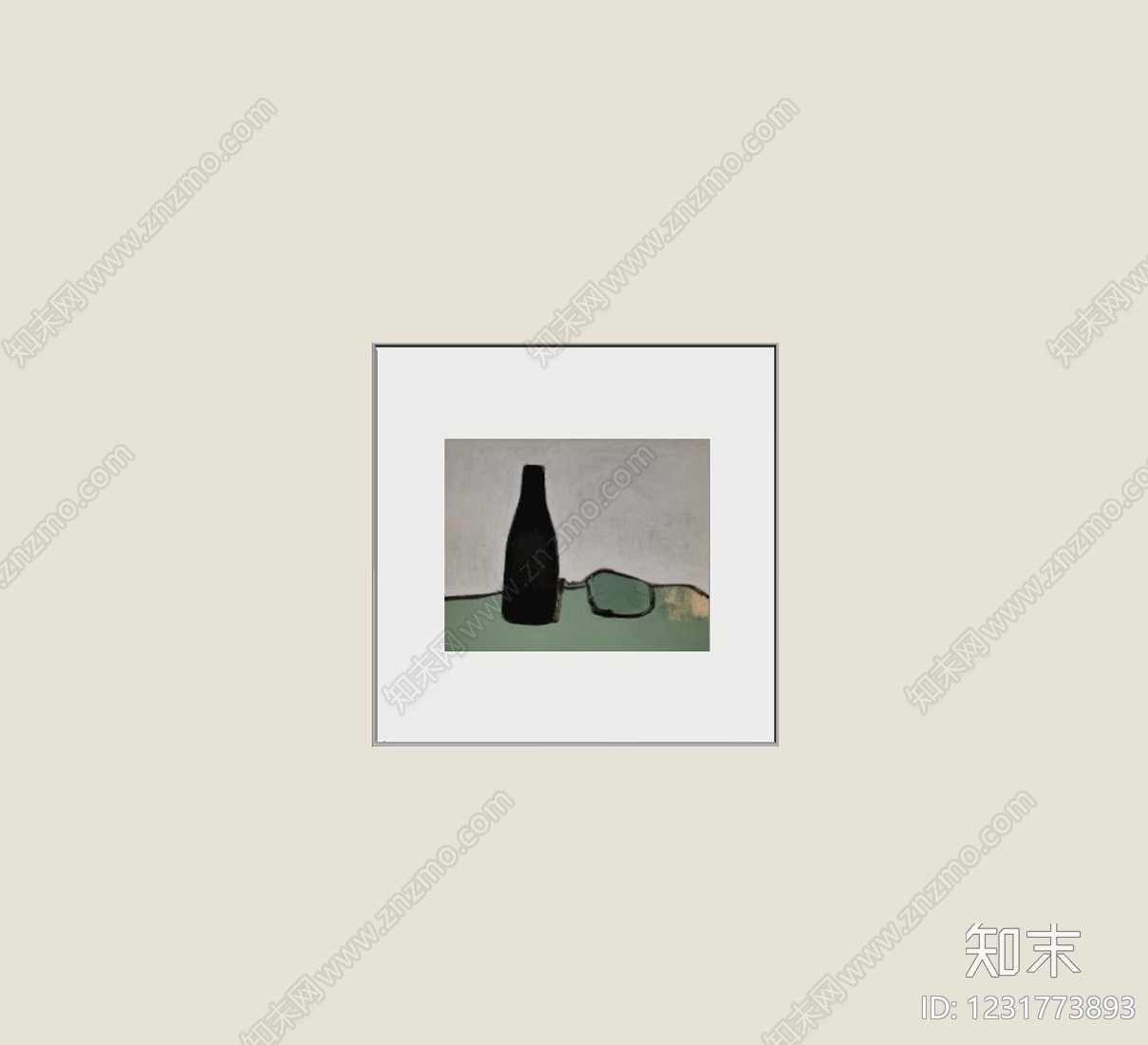 极简抽象画SU模型下载【ID:1231773893】