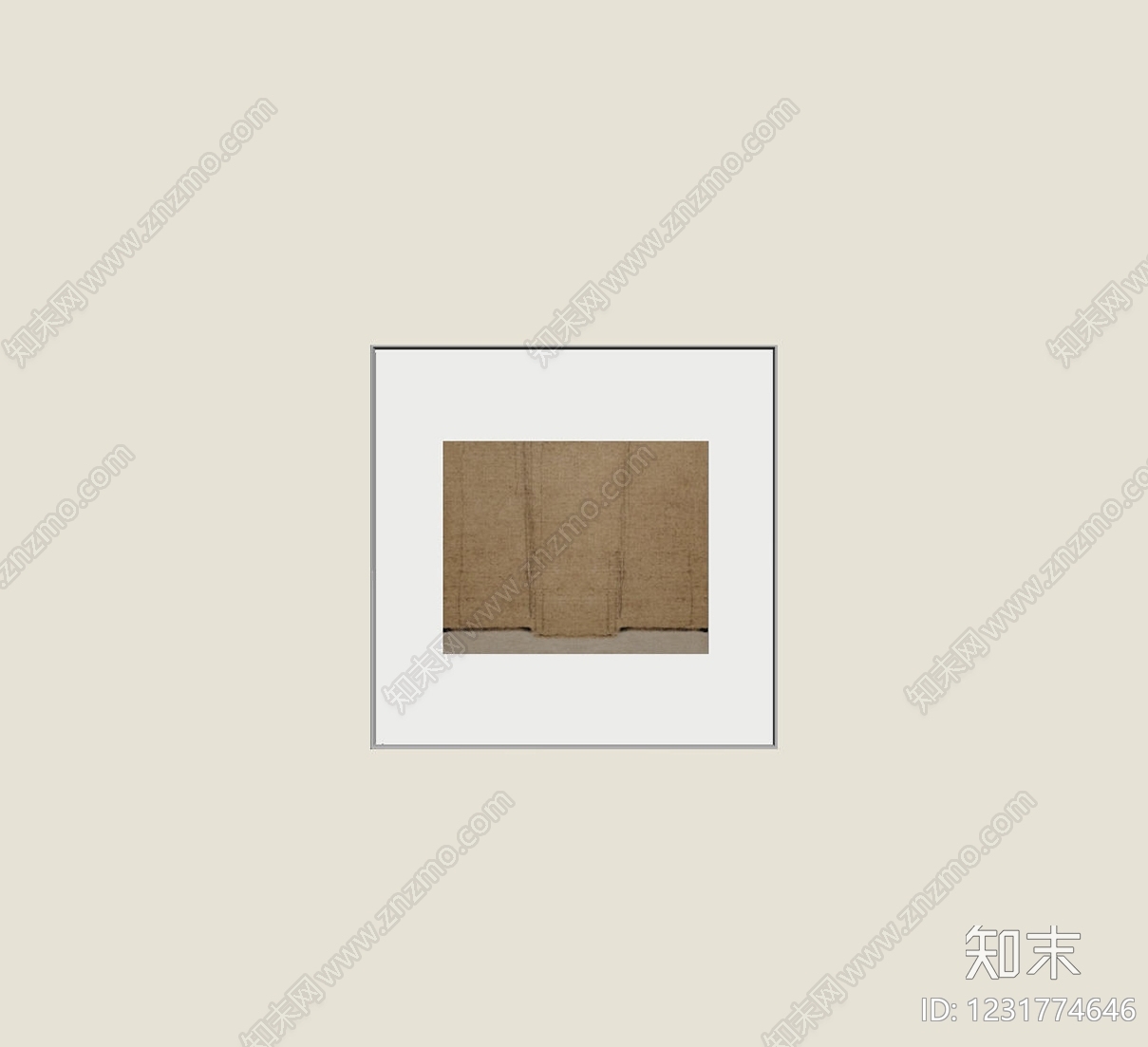 侘寂抽象画SU模型下载【ID:1231774646】