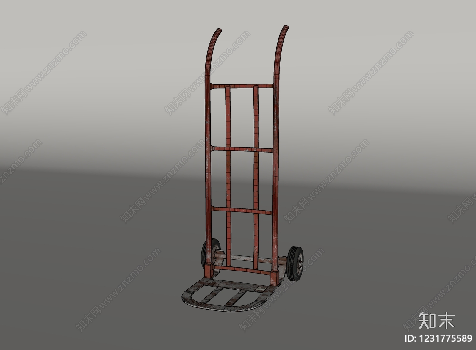 工业风推车SU模型下载【ID:1231775589】