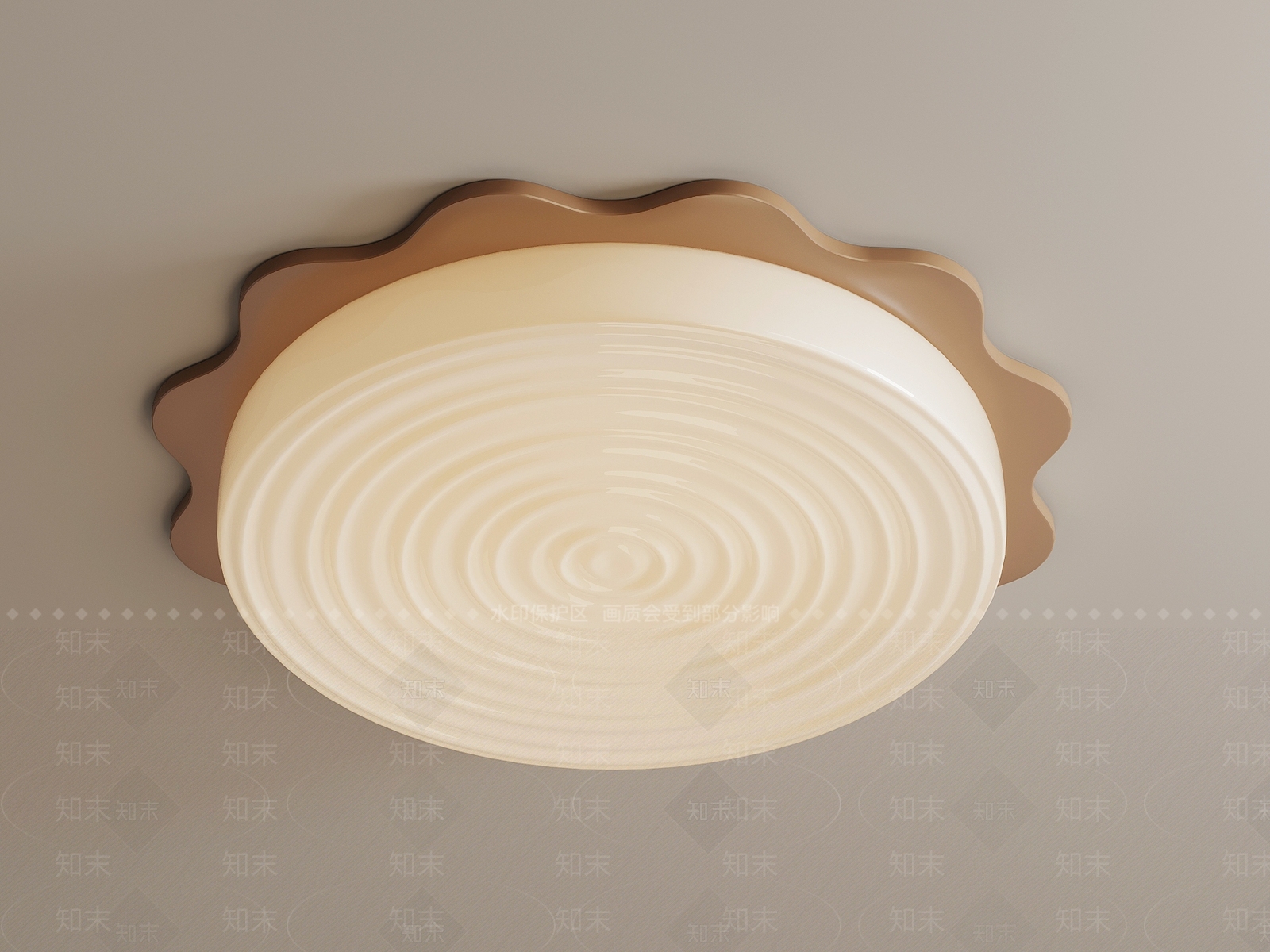 奶油风儿童房吸顶灯3D模型下载【ID:1231788409】