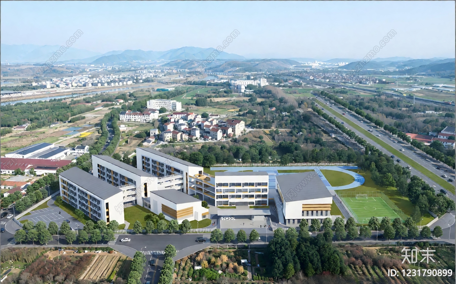 学校建筑cad施工图下载【ID:1231790899】