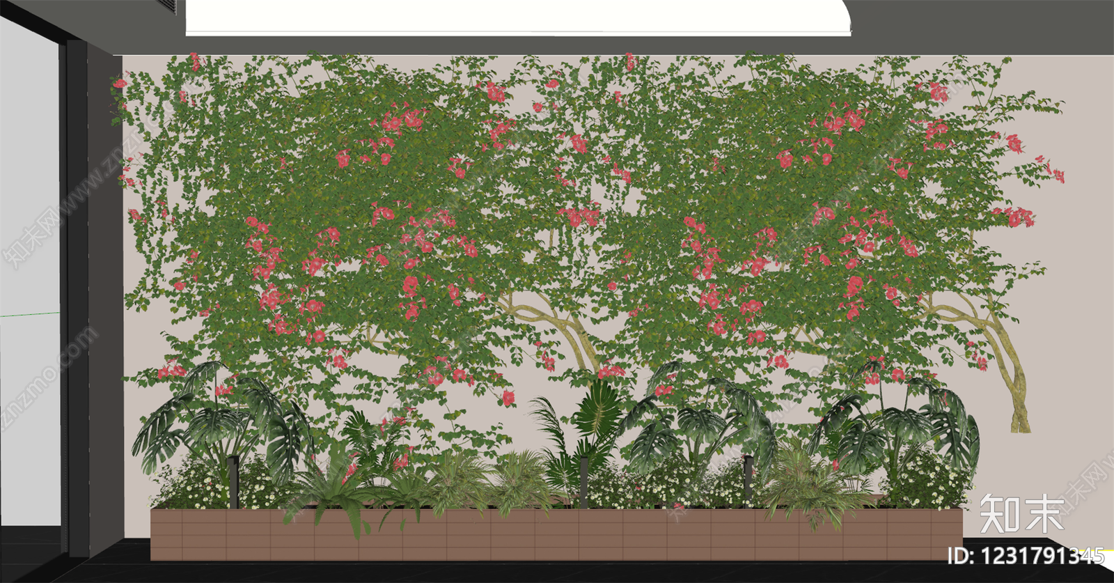 现代垂直绿化SU模型下载【ID:1231791345】