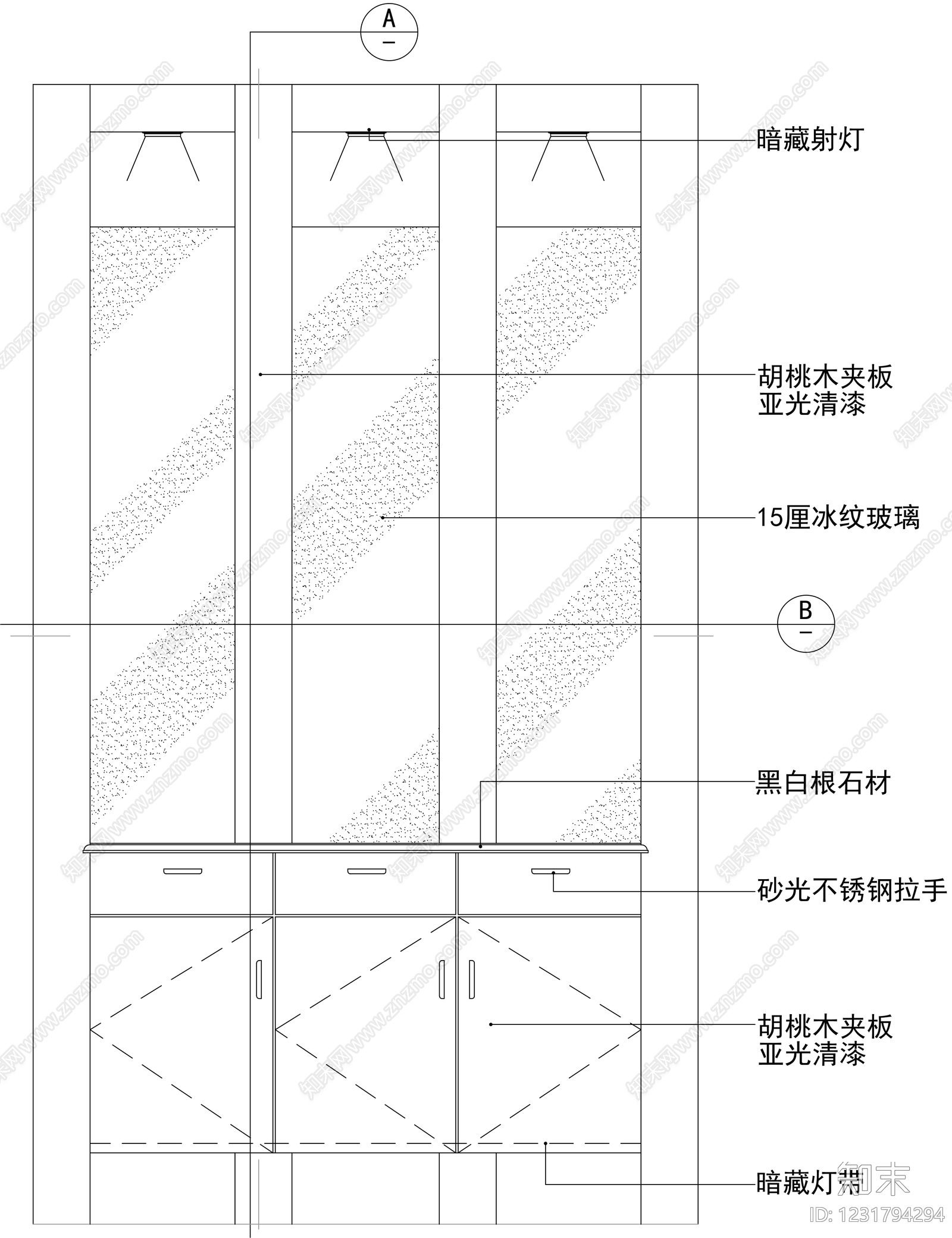 柜子cad施工图下载【ID:1231794294】