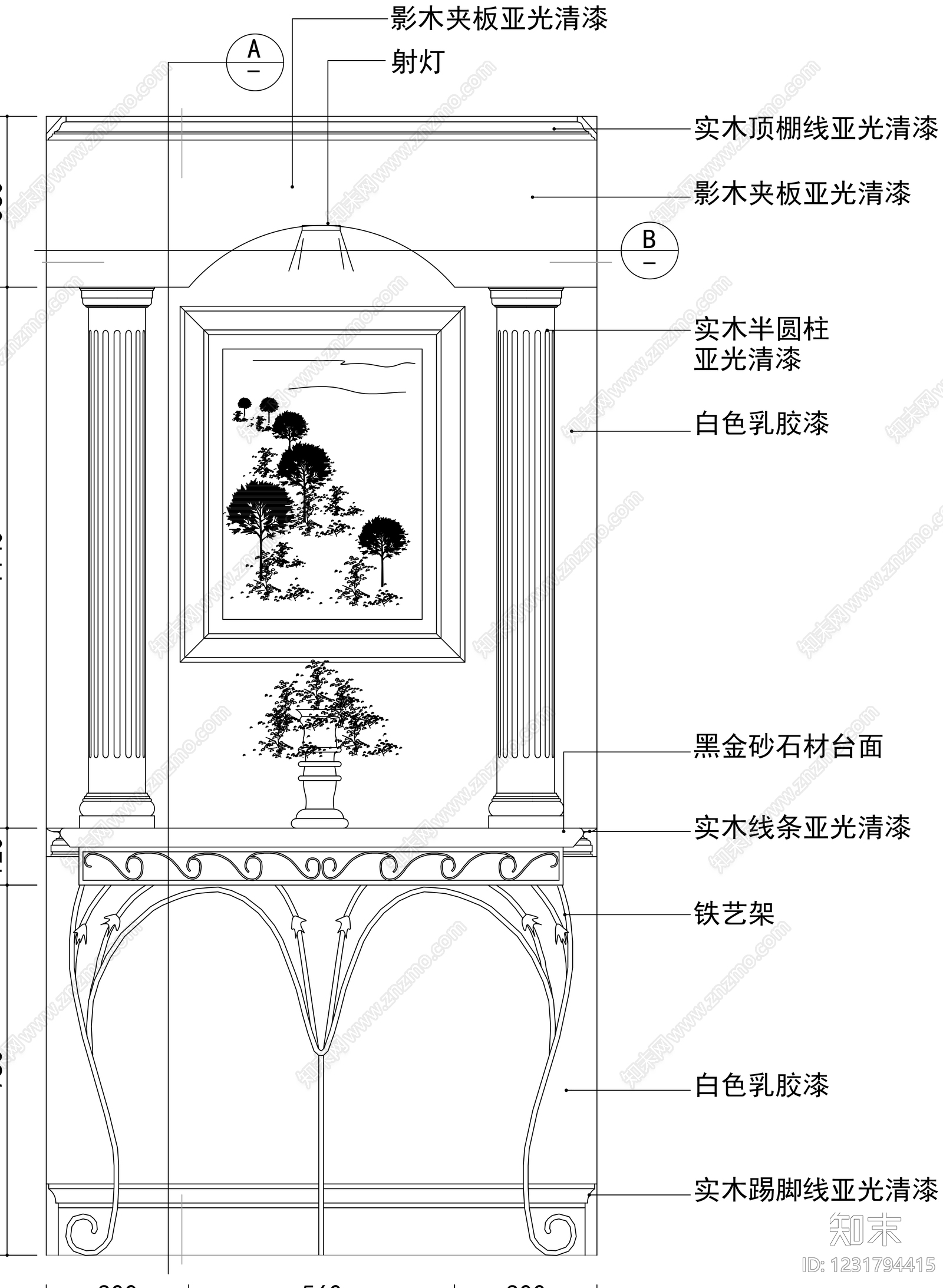 柜子cad施工图下载【ID:1231794415】