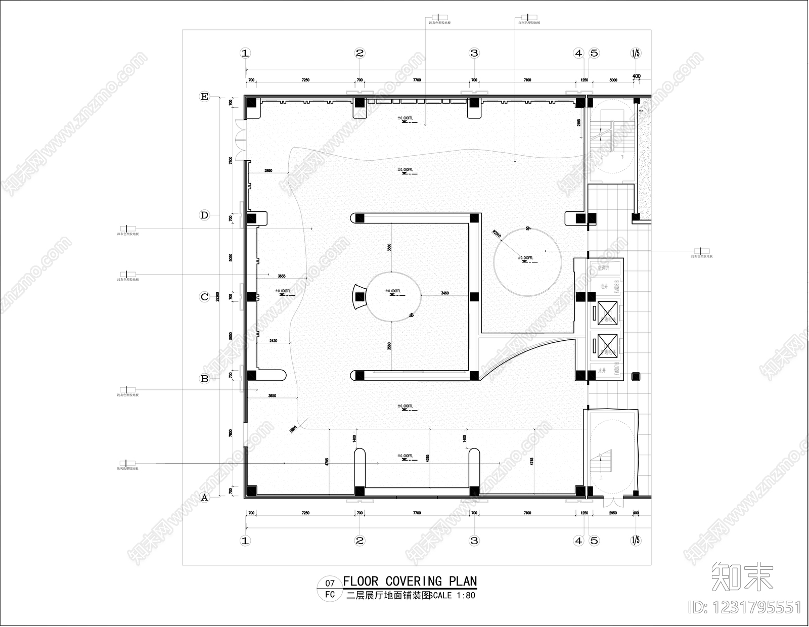 企业展厅cad施工图下载【ID:1231795551】