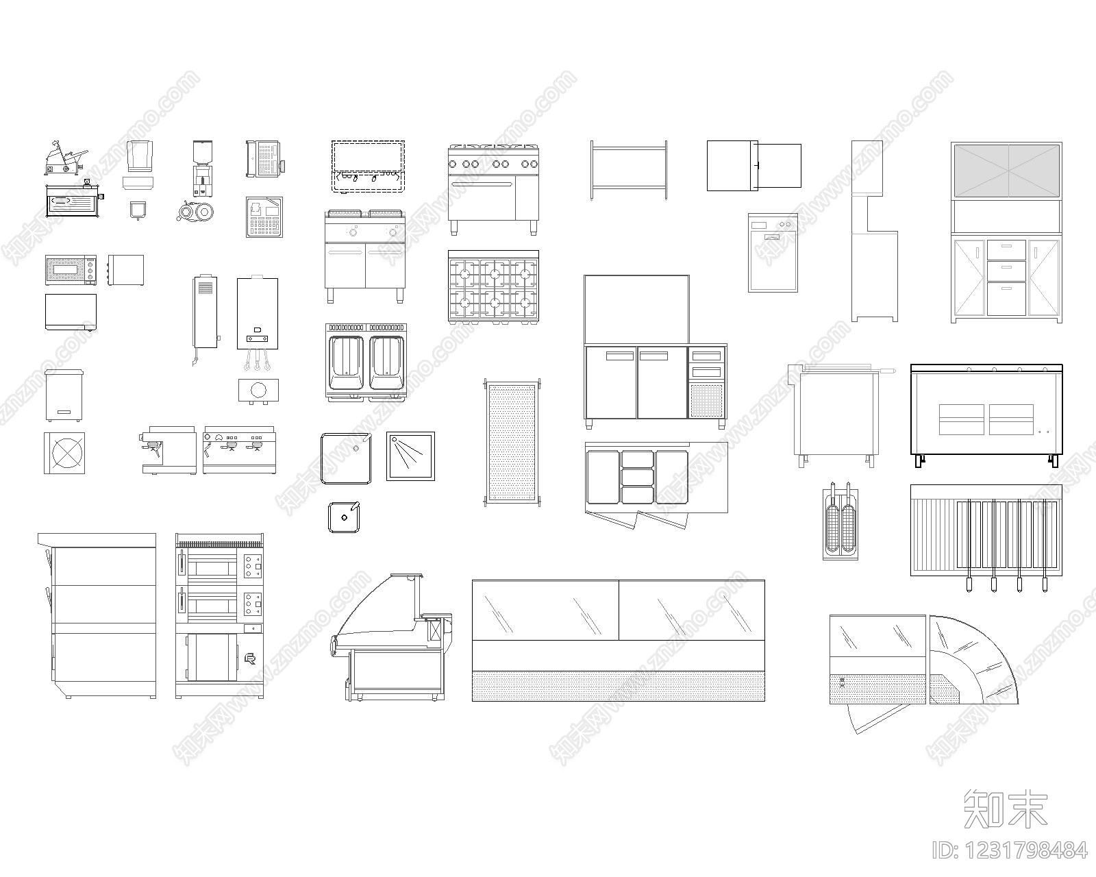 家具图库cad施工图下载【ID:1231798484】