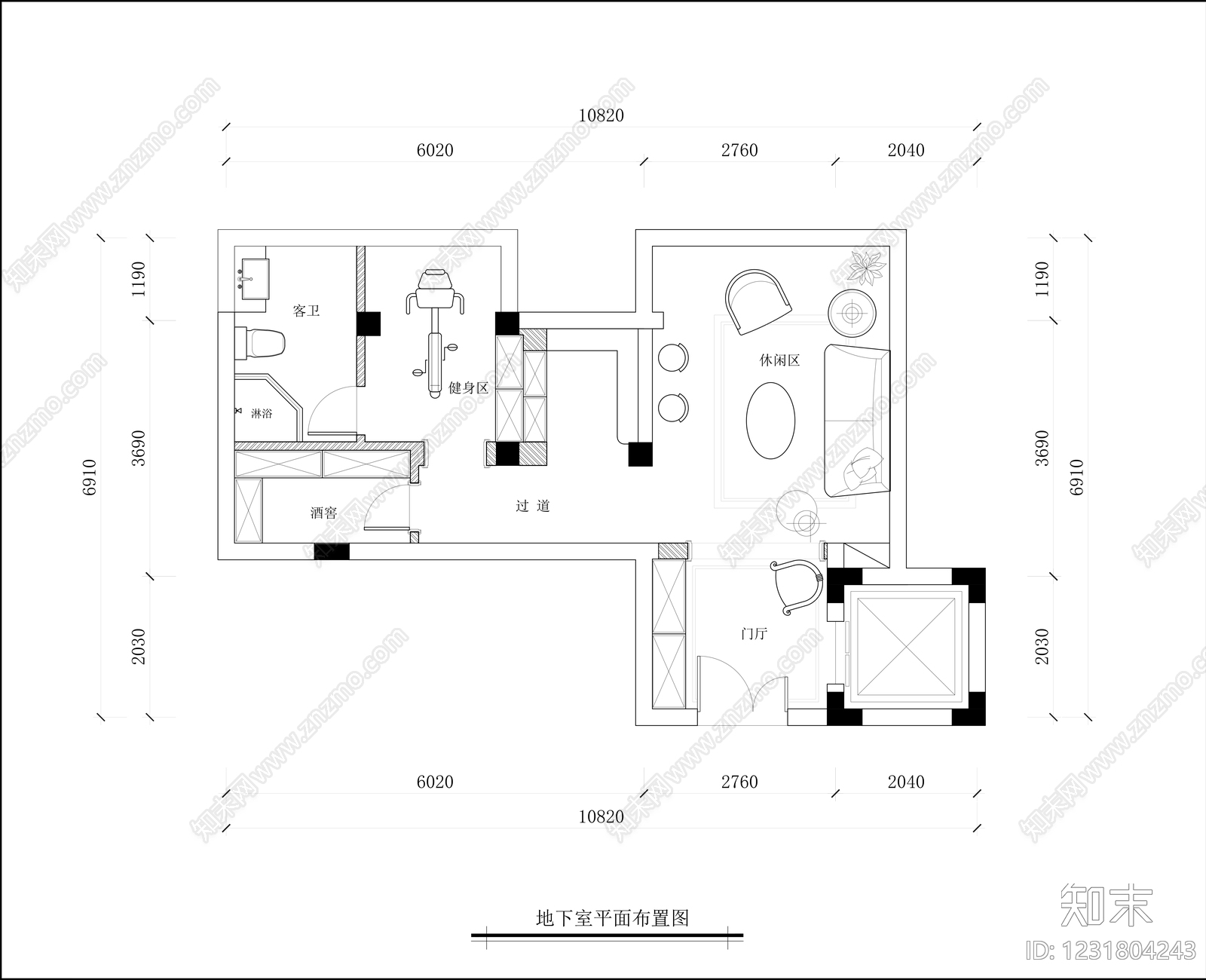 别墅cad施工图下载【ID:1231804243】