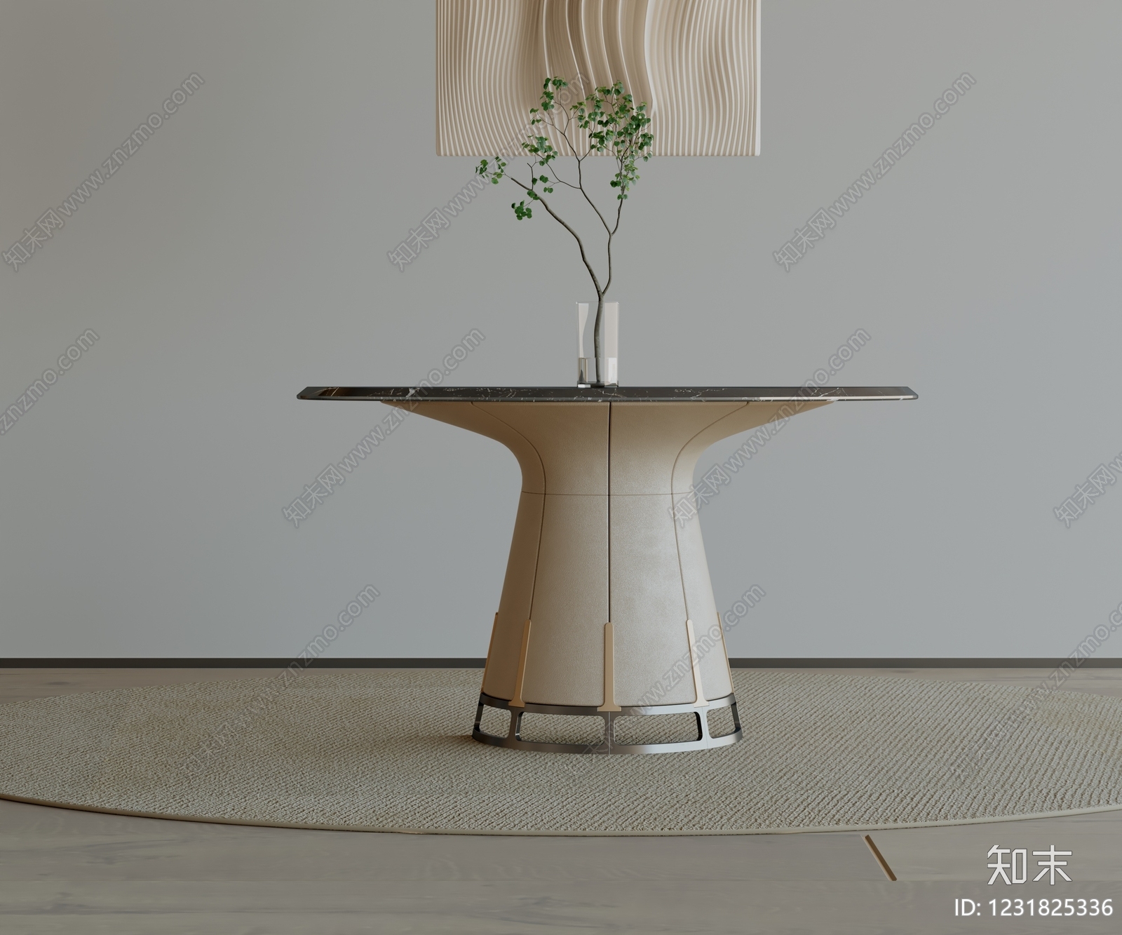 意式极简餐桌3D模型下载【ID:1231825336】
