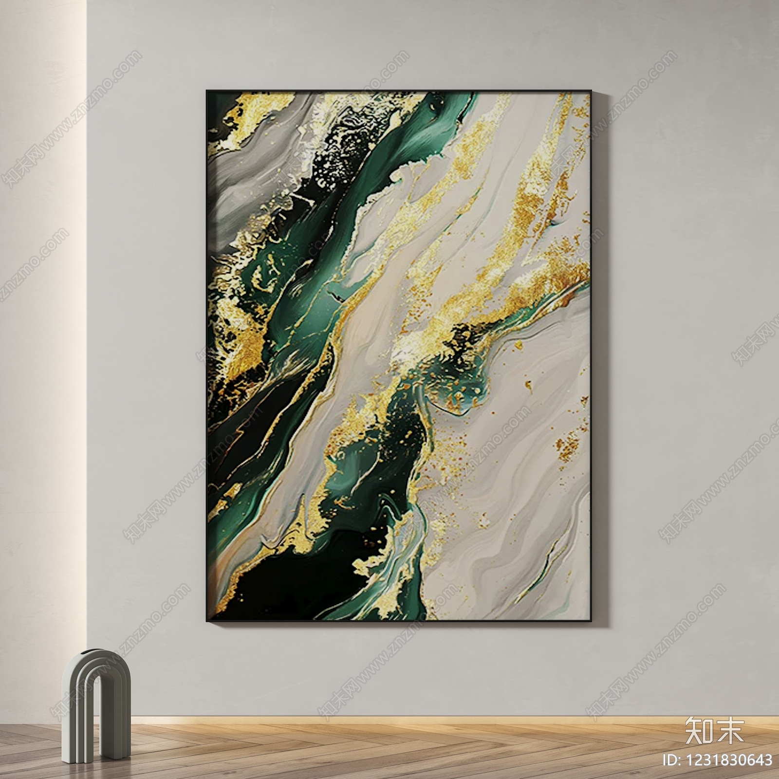 轻奢抽象挂画3D模型下载【ID:1231830643】