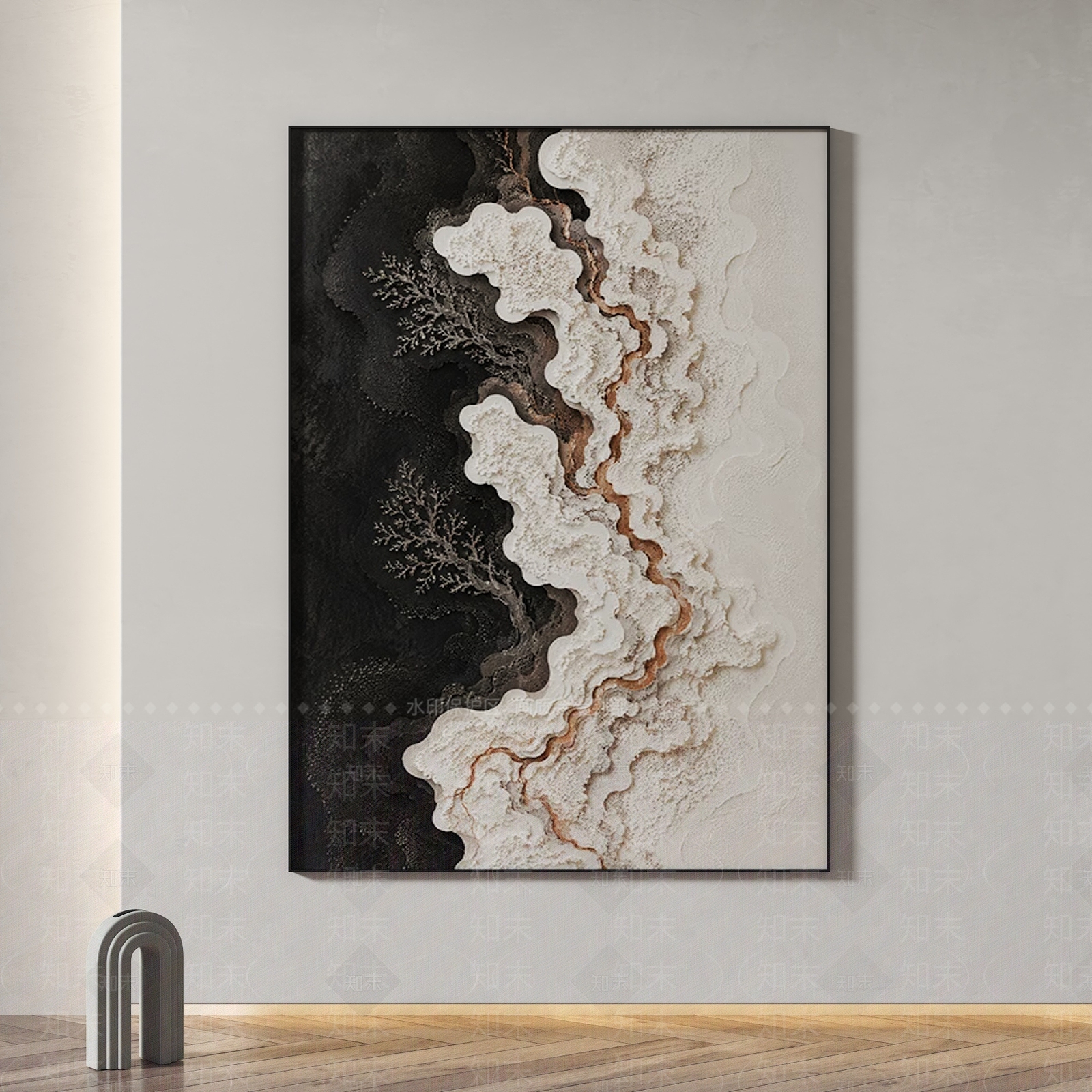 侘寂抽象挂画3D模型下载【ID:1231831790】
