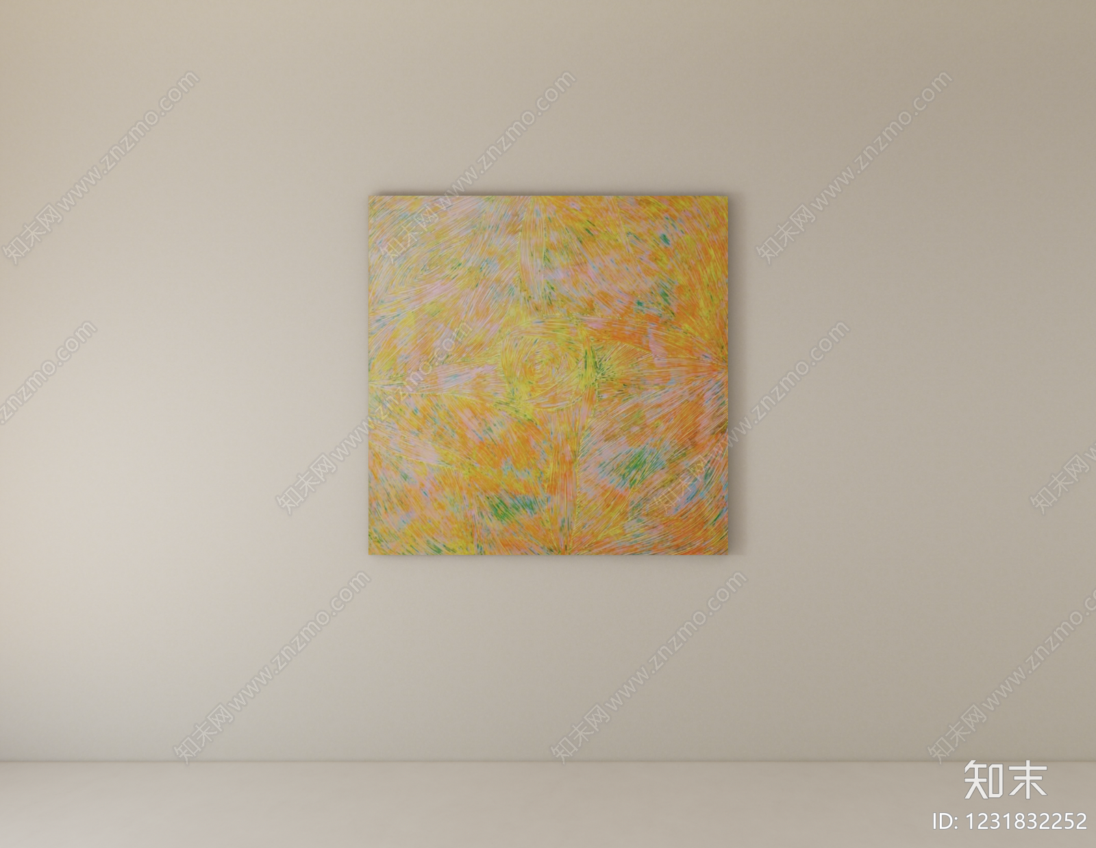 极简抽象画SU模型下载【ID:1231832252】