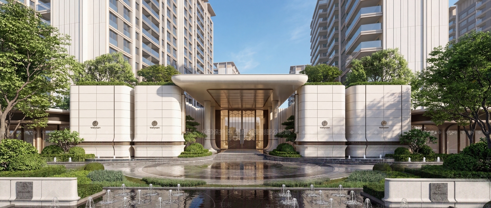 现代小区建筑SU模型下载【ID:1231834080】