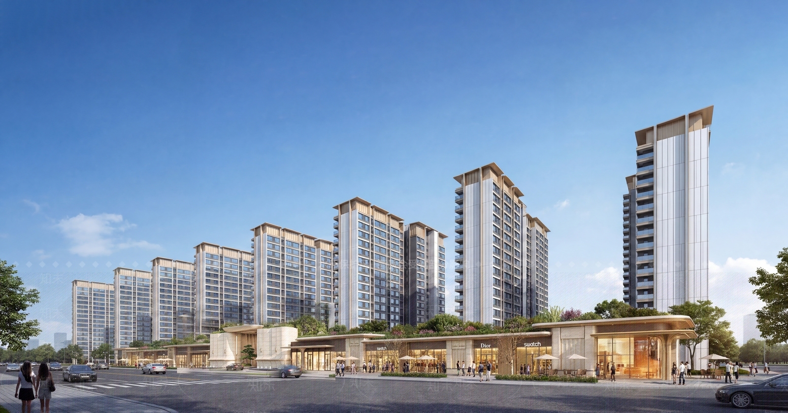 现代小区建筑SU模型下载【ID:1231834080】