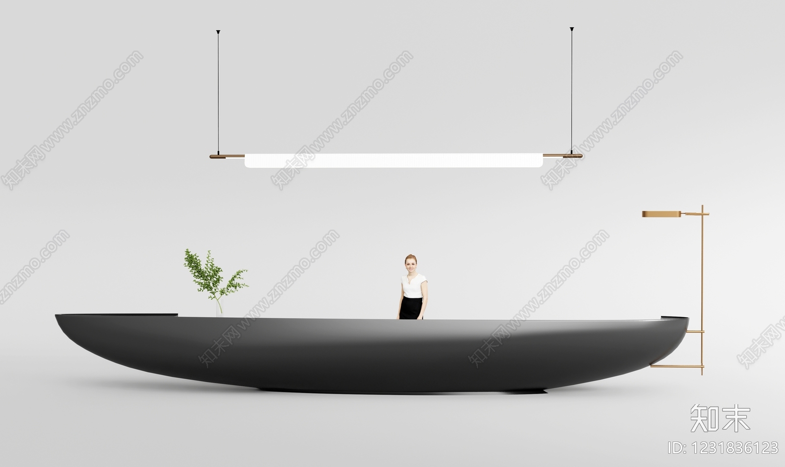 意式极简前台3D模型下载【ID:1231836123】