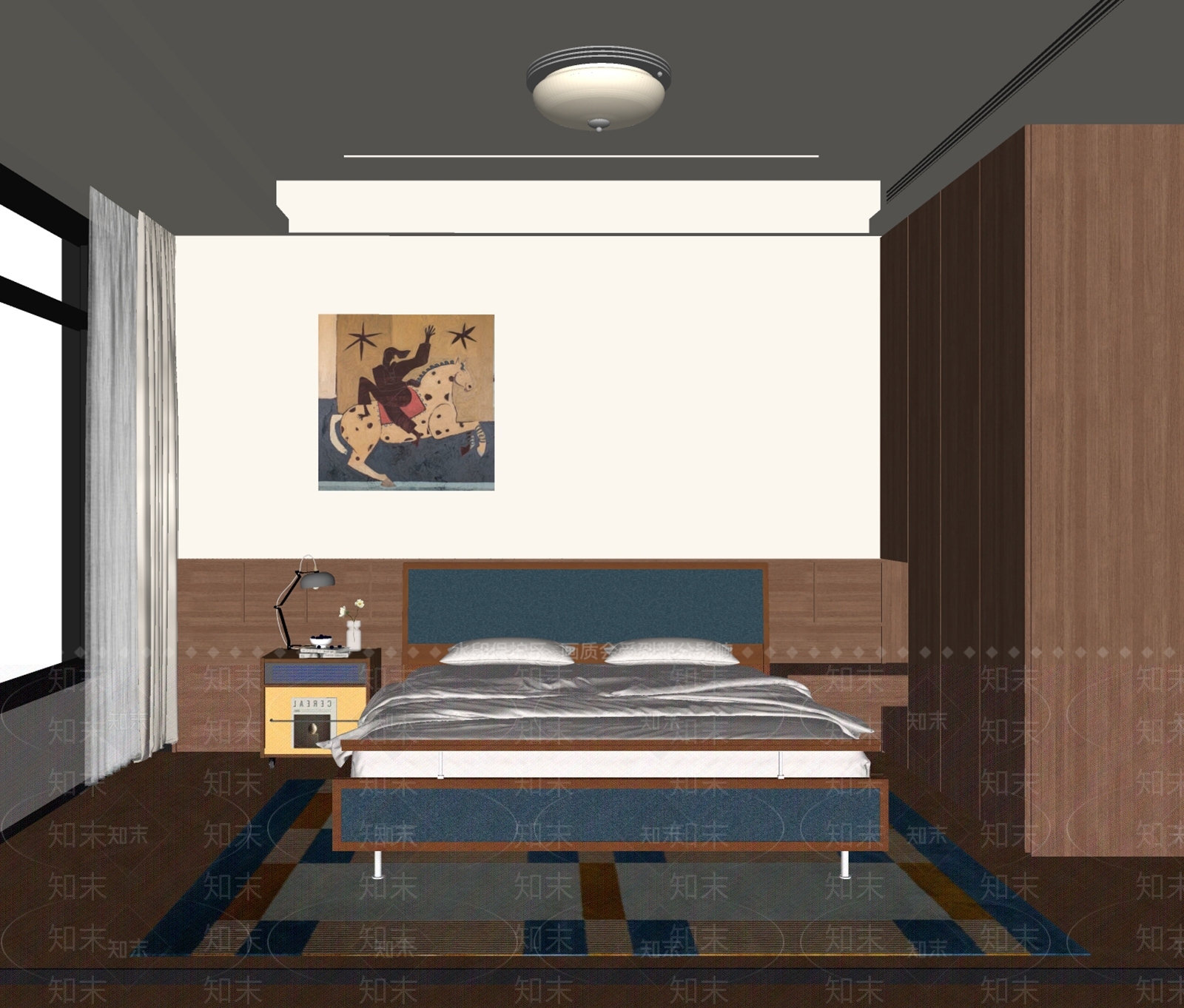 中古风家居卧室SU模型下载【ID:1231837392】