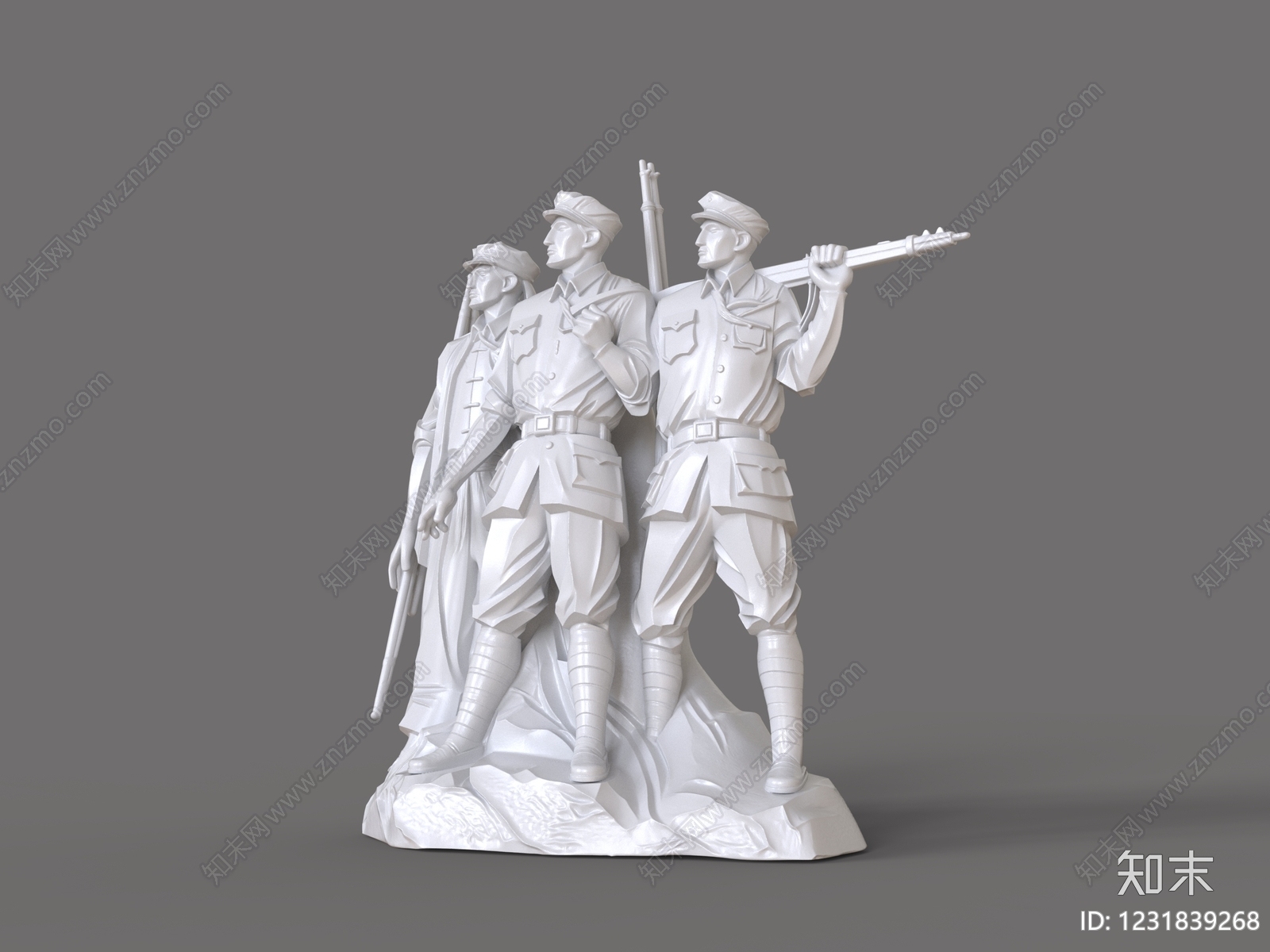 中式雕塑摆件3D模型下载【ID:1231839268】