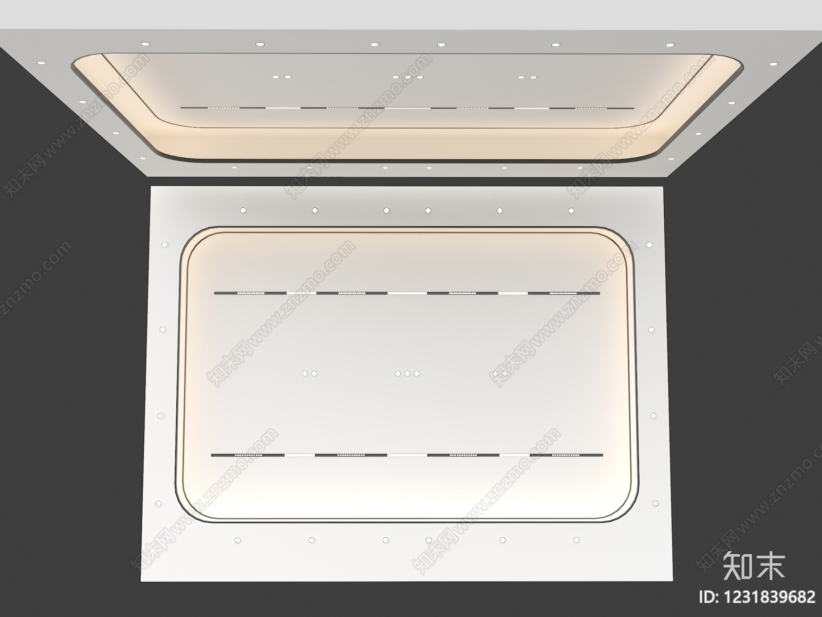 极简吊顶3D模型下载【ID:1231839682】