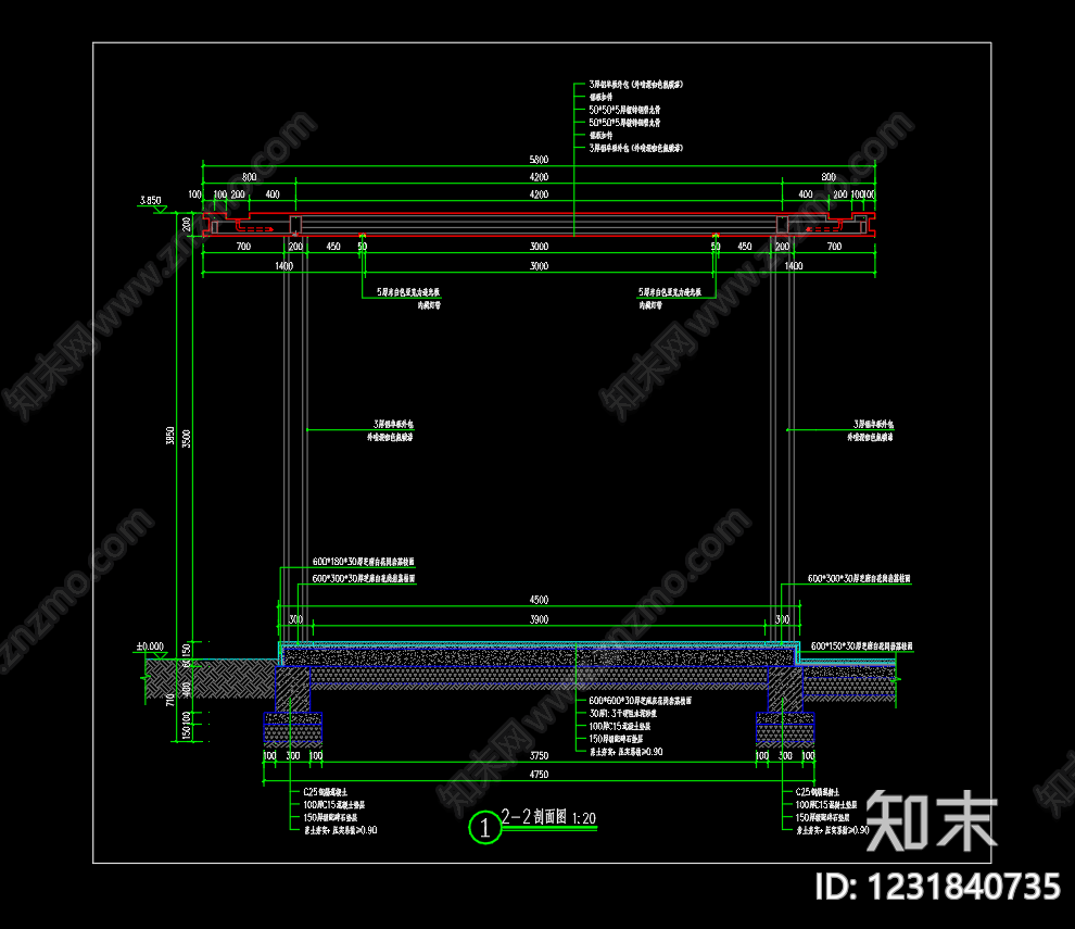 亭子cad施工图下载【ID:1231840735】