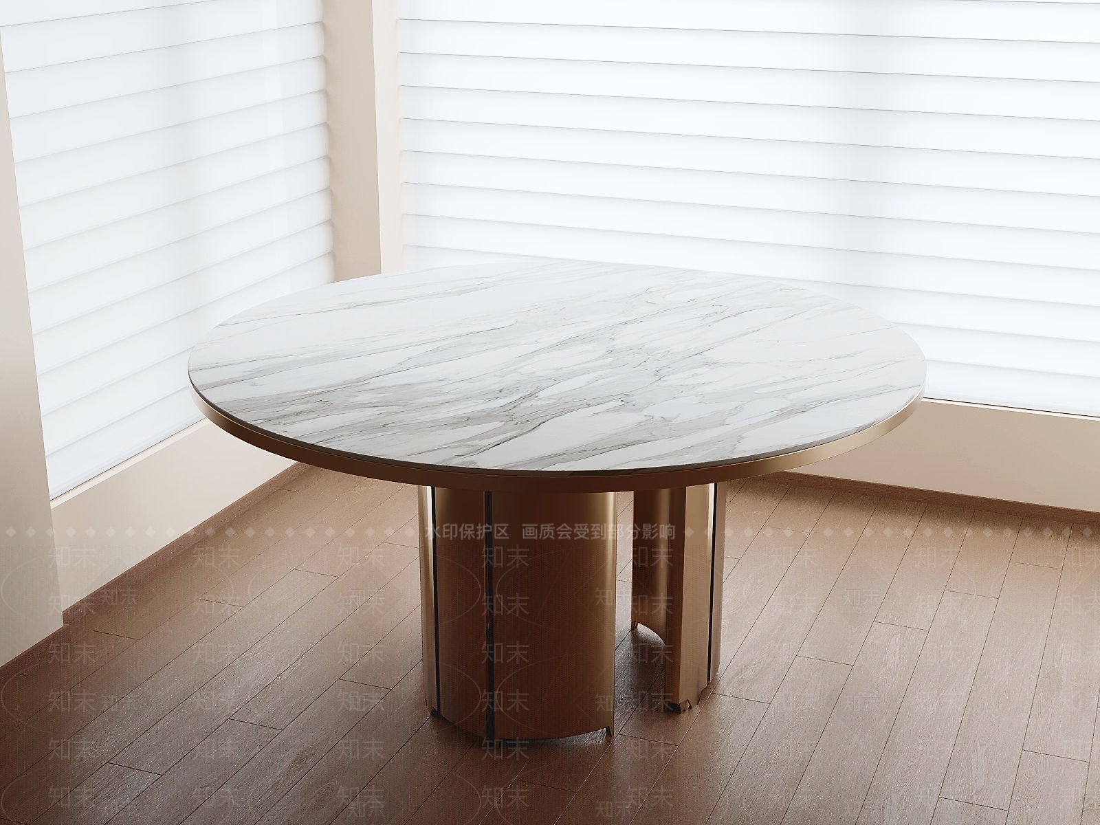 轻奢餐桌3D模型下载【ID:1231841390】