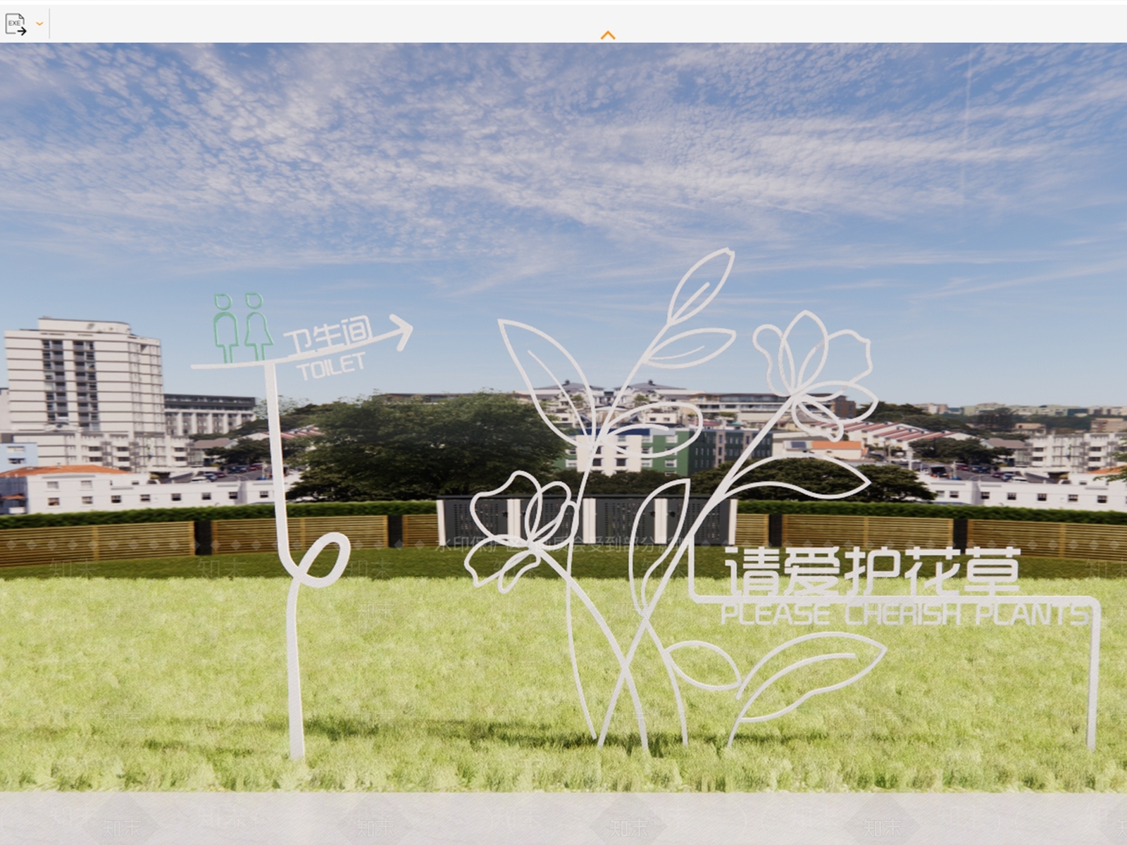 现代公园绿地装置SU模型下载【ID:1231840970】