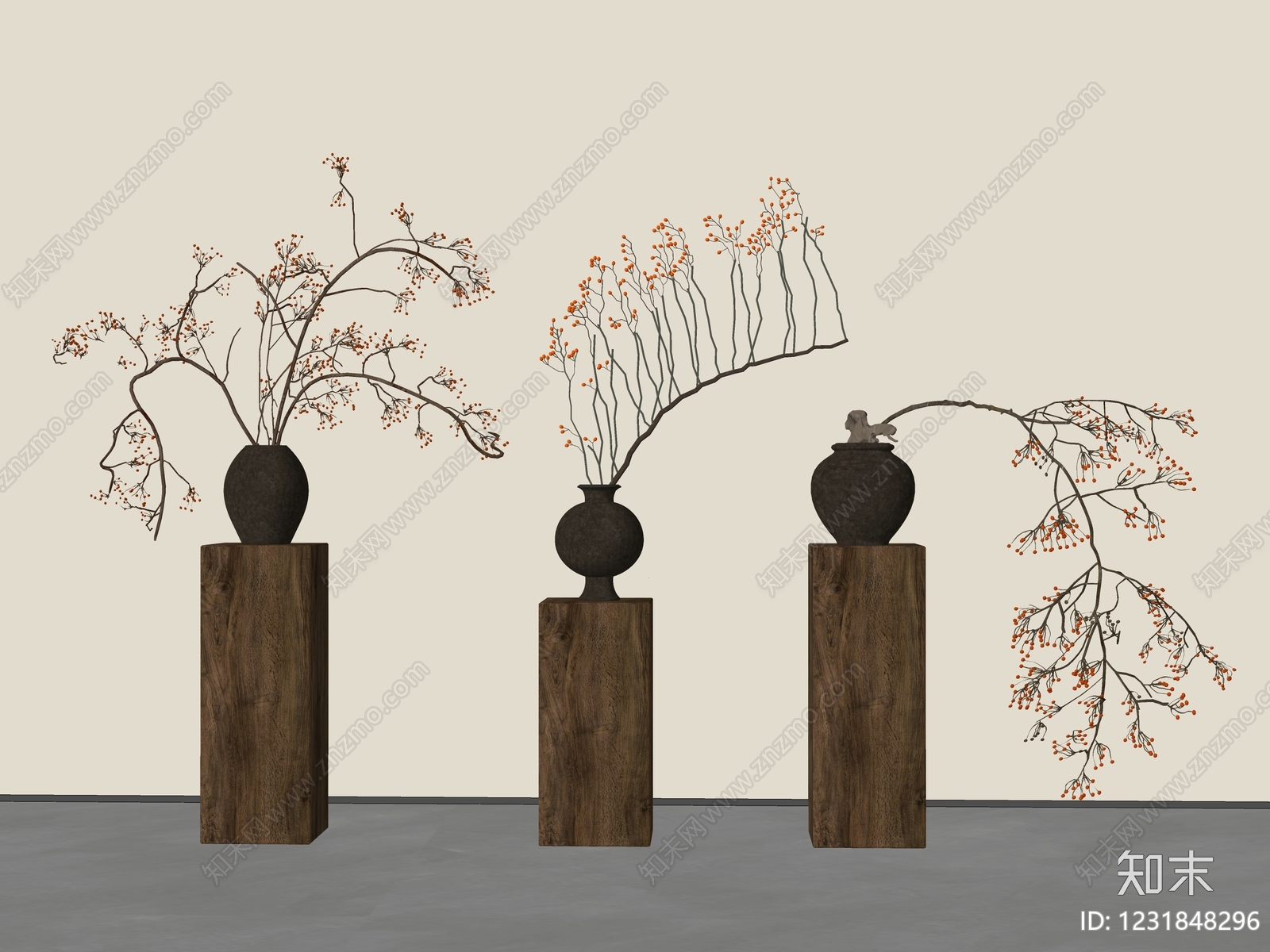 侘寂花瓶SU模型下载【ID:1231848296】
