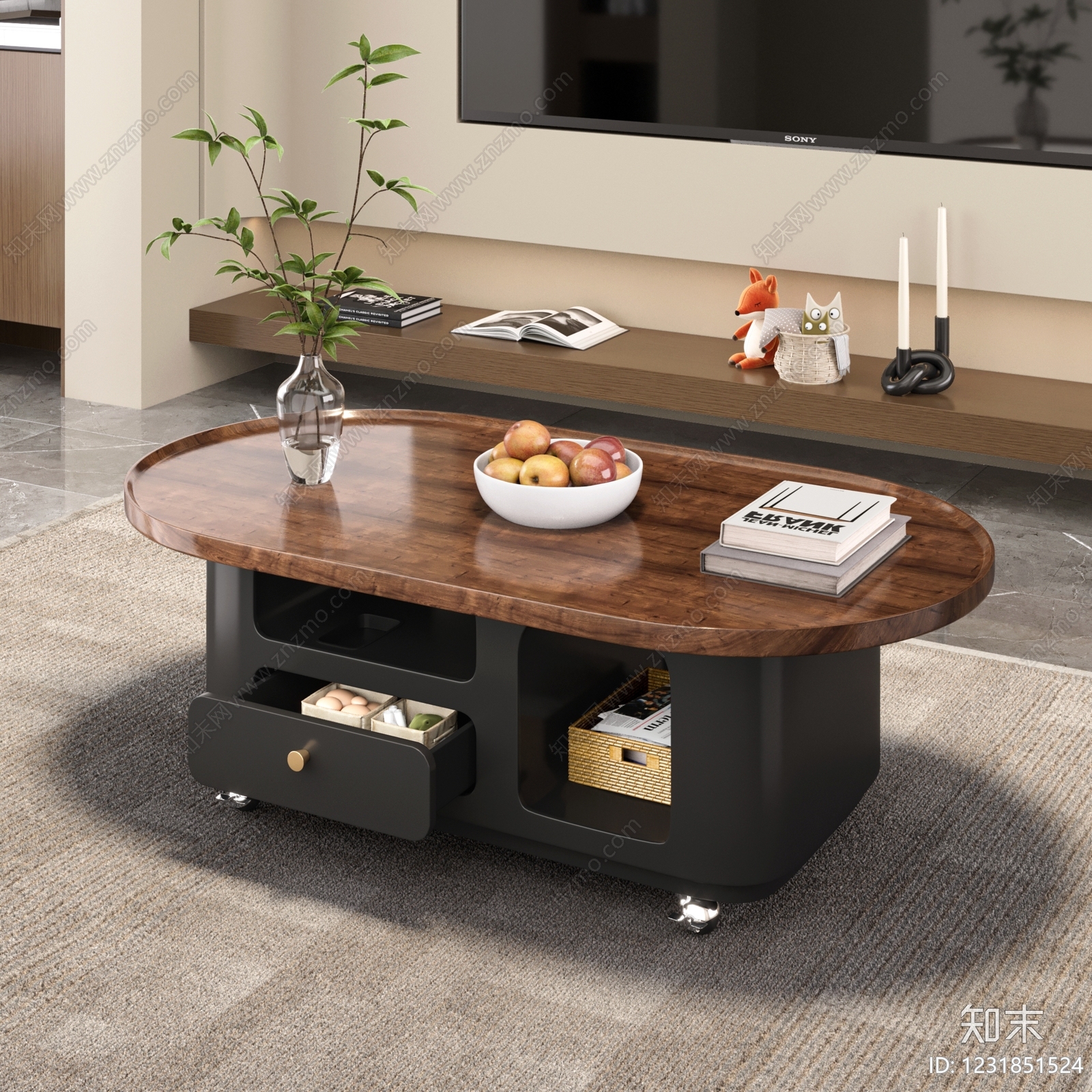 中古风茶几3D模型下载【ID:1231851524】