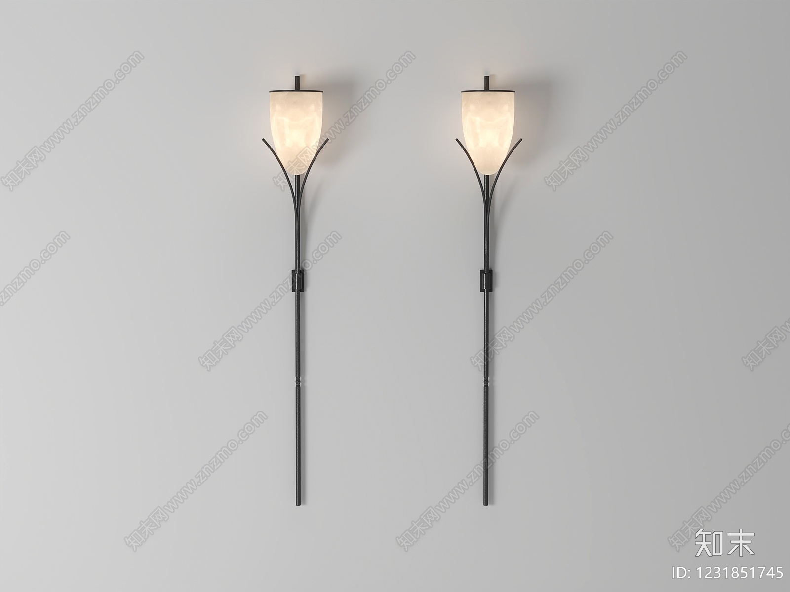 极简壁灯3D模型下载【ID:1231851745】