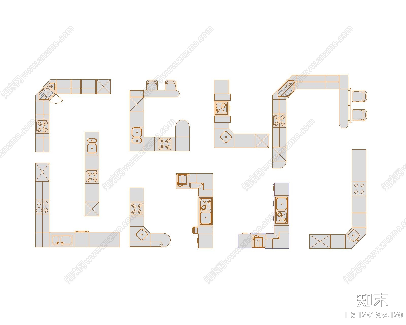 厨房cad施工图下载【ID:1231854120】