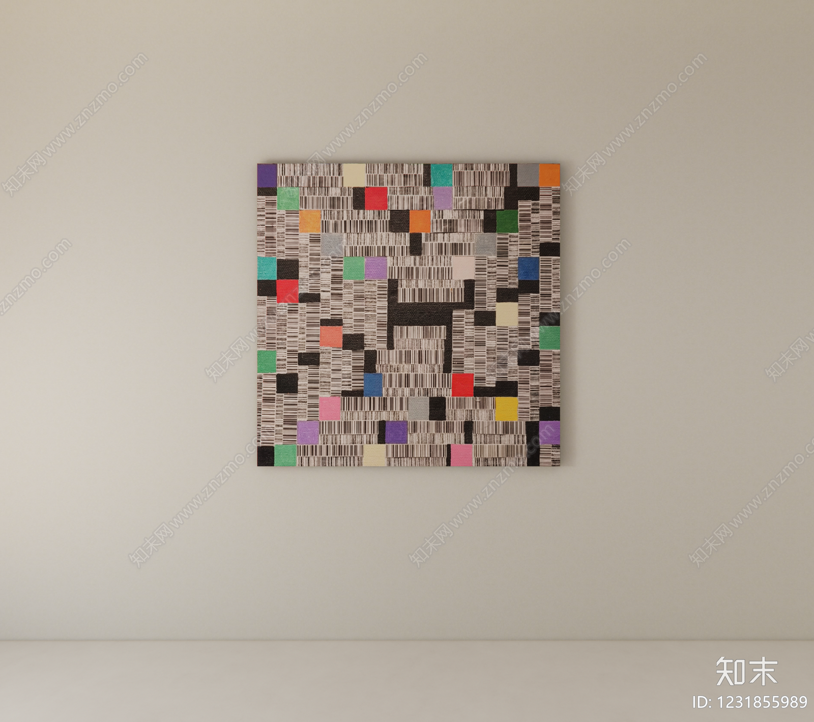 极简抽象画SU模型下载【ID:1231855989】