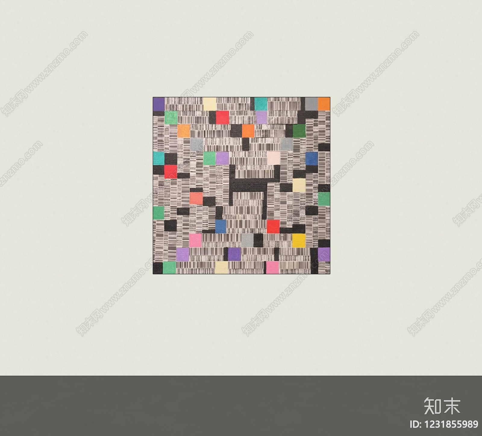 极简抽象画SU模型下载【ID:1231855989】