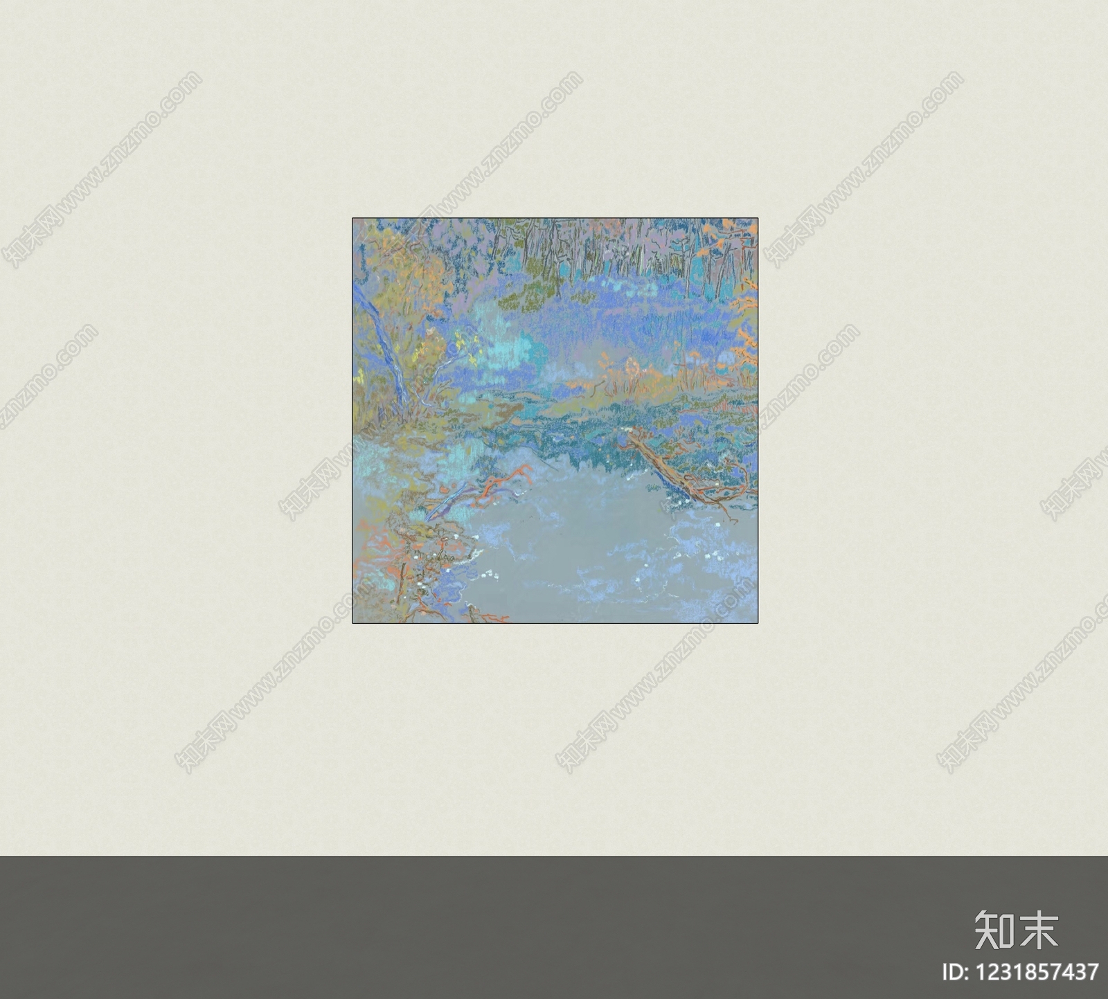 奶油风油画SU模型下载【ID:1231857437】
