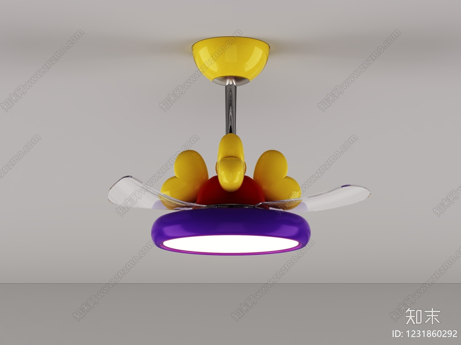孟菲斯风扇灯3D模型下载【ID:1231860292】
