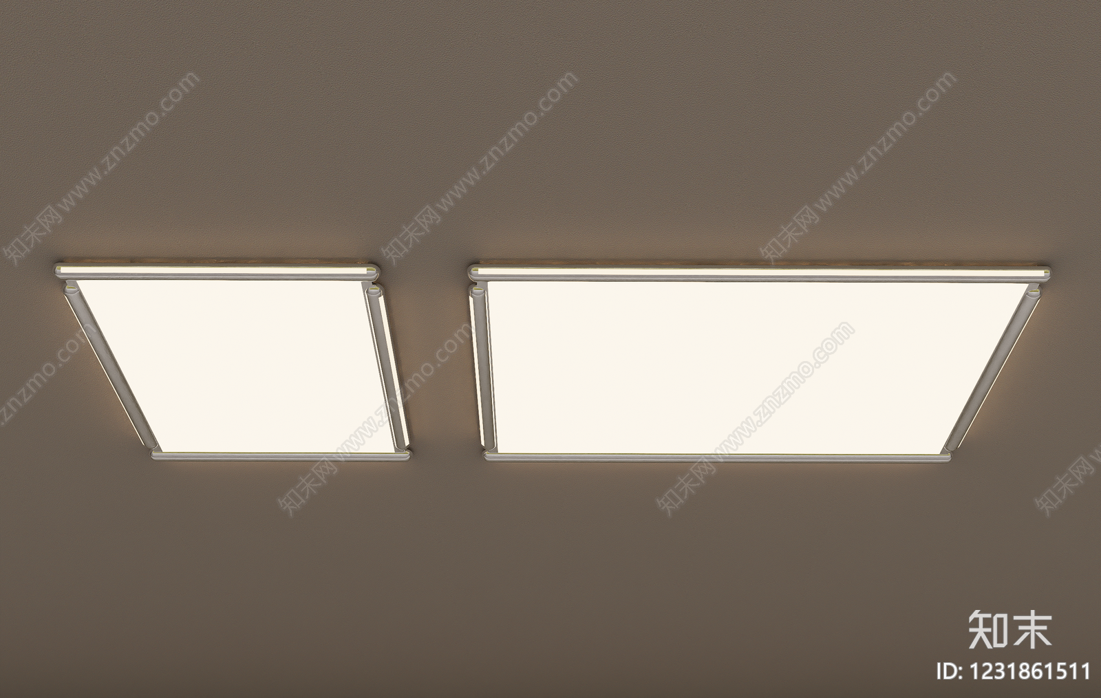 现代简约吸顶灯3D模型下载【ID:1231861511】