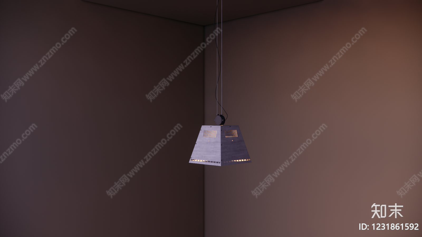 工业风吊灯SU模型下载【ID:1231861592】